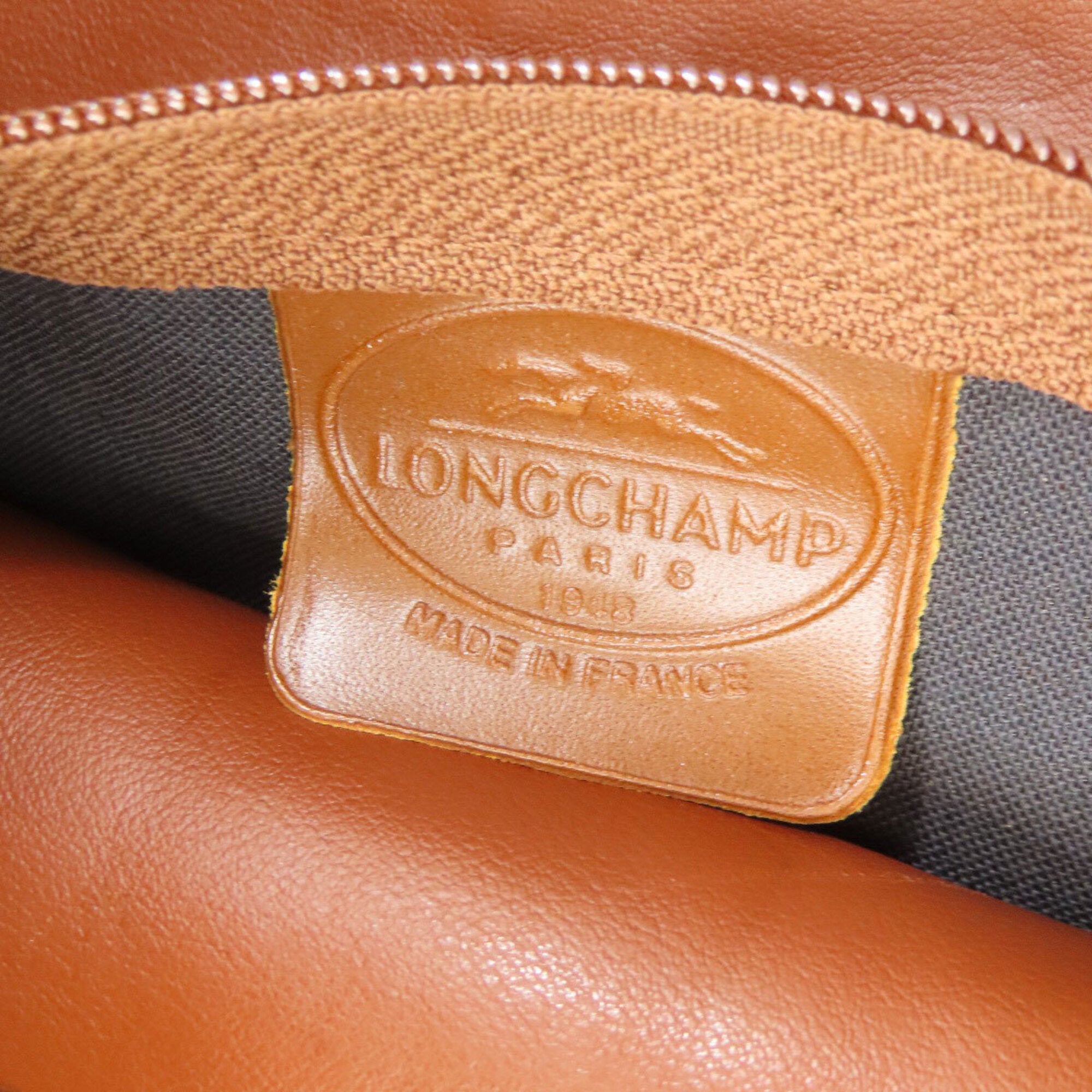 Longchamp Brown Canvas Tote Bag (Pre-Owned)