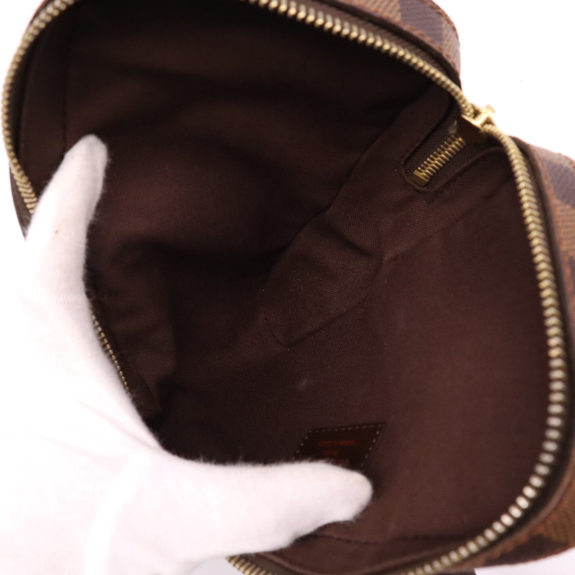 Louis Vuitton Damier Beige Brown Coated Canvas Leather Shoulder Bag (Pre-Owned)