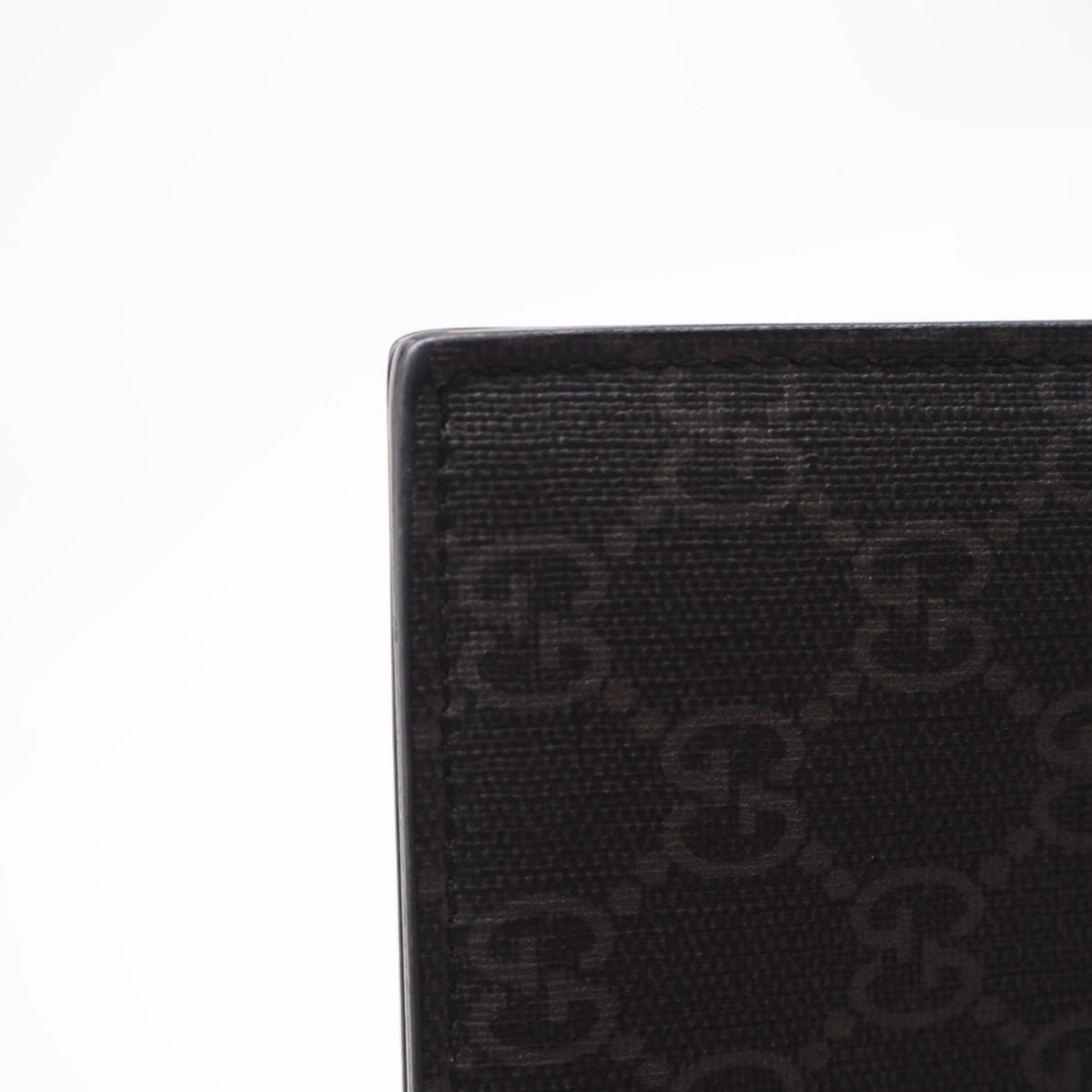 Gucci Black Gray Red Color Coated Canvas Leather Clutch Bag (Pre-Owned)