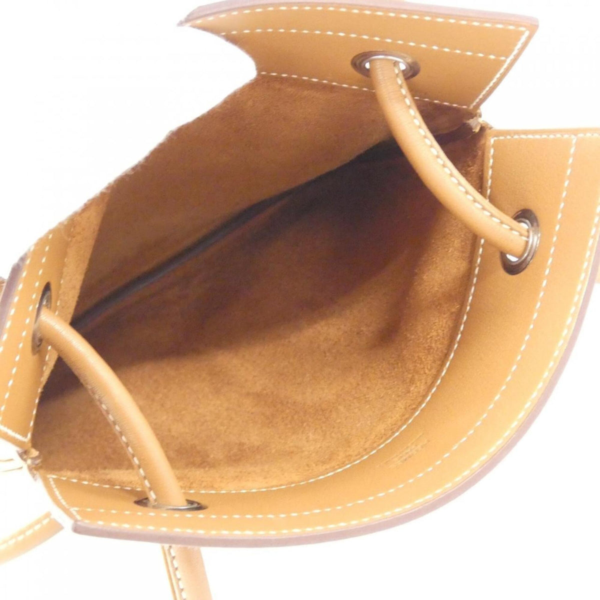 Hermes Brown Agneau Milo Swift Leather Shoulder Bag (Pre-Owned)