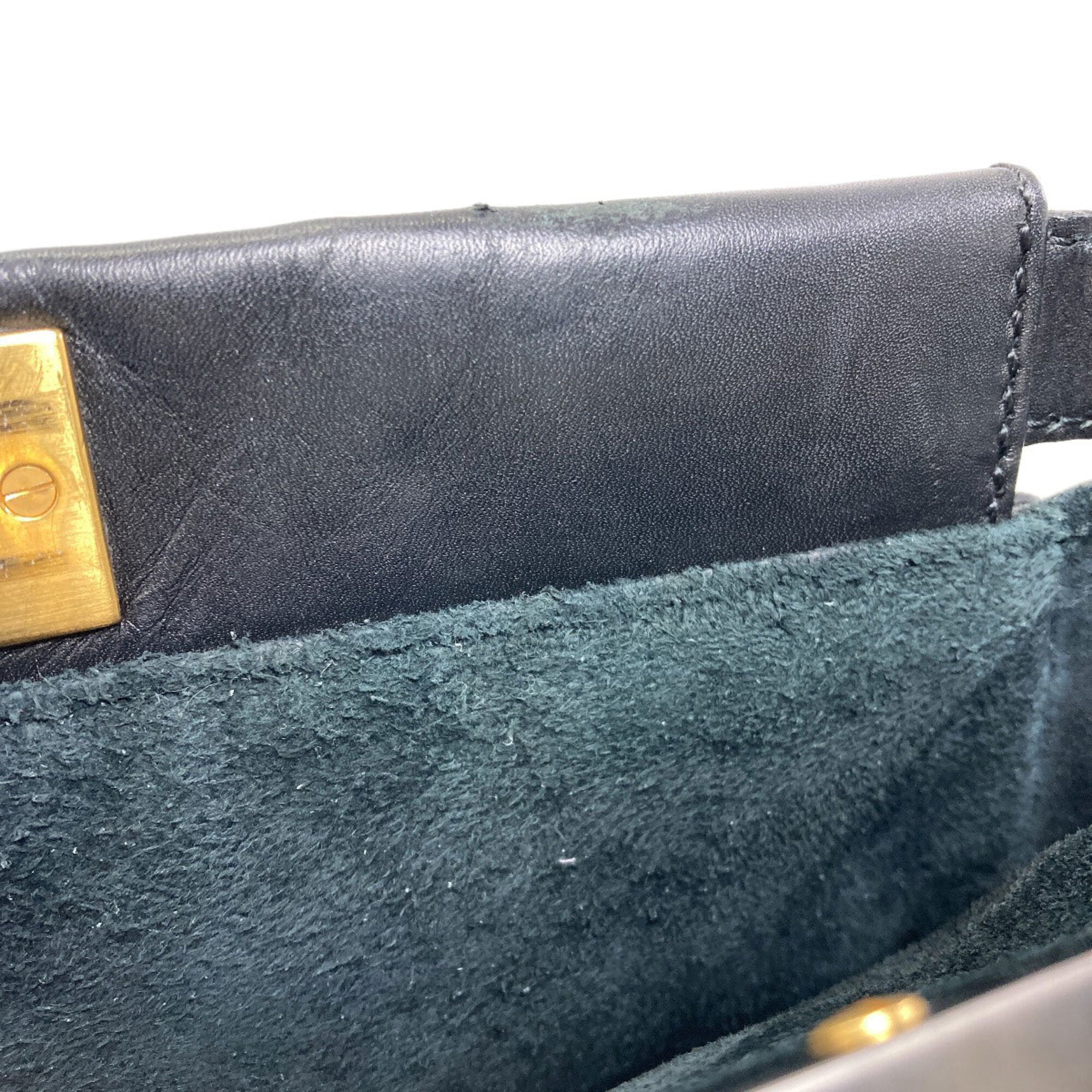 Fendi Peekaboo Black Leather Handbag (Pre-Owned)