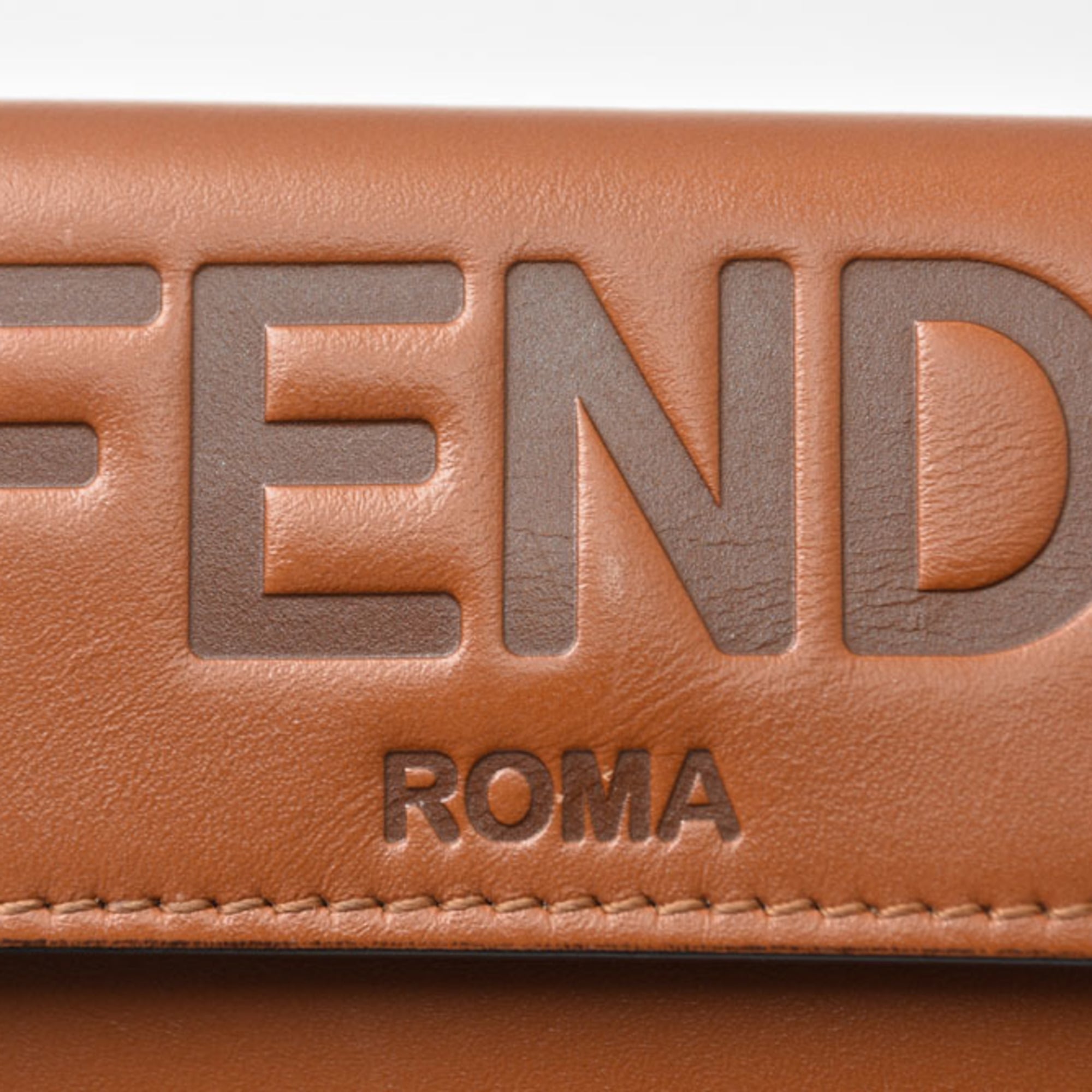 Fendi Brown Leather Wallet (Tri-Fold) (Pre-Owned)