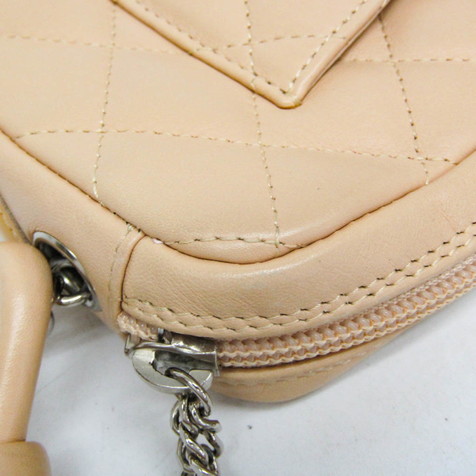 Chanel Ligne Cambon Light Beige Leather Handbag (Pre-Owned)