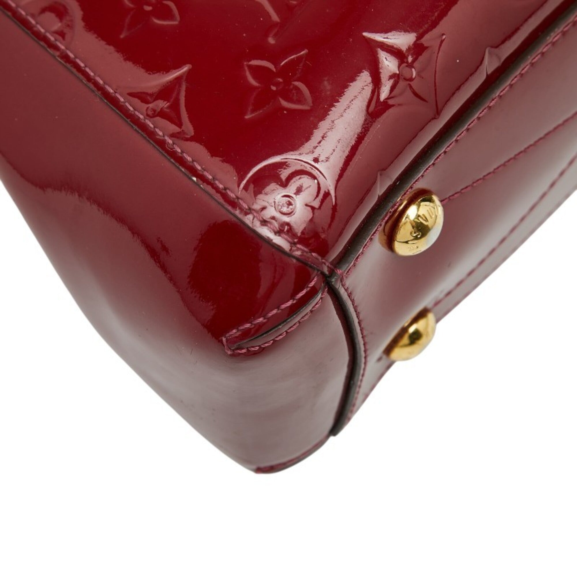 Louis Vuitton Indian Rose Red Color Patent Leather Handbag Shoulder Bag (Pre-Owned)