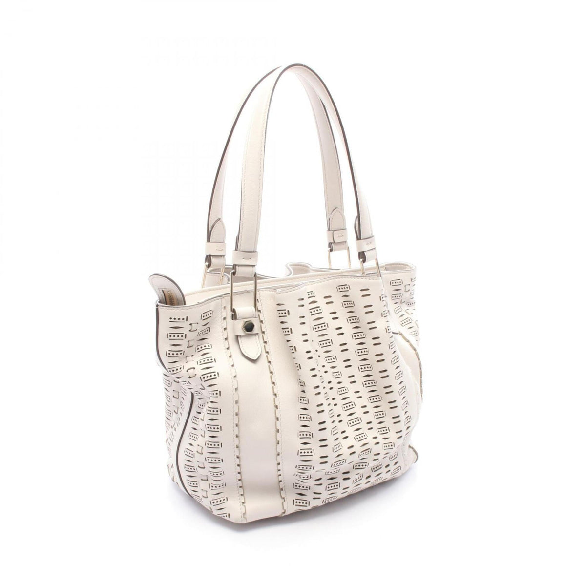 Tod's White Leather Handbag Shoulder Bag (Pre-Owned)
