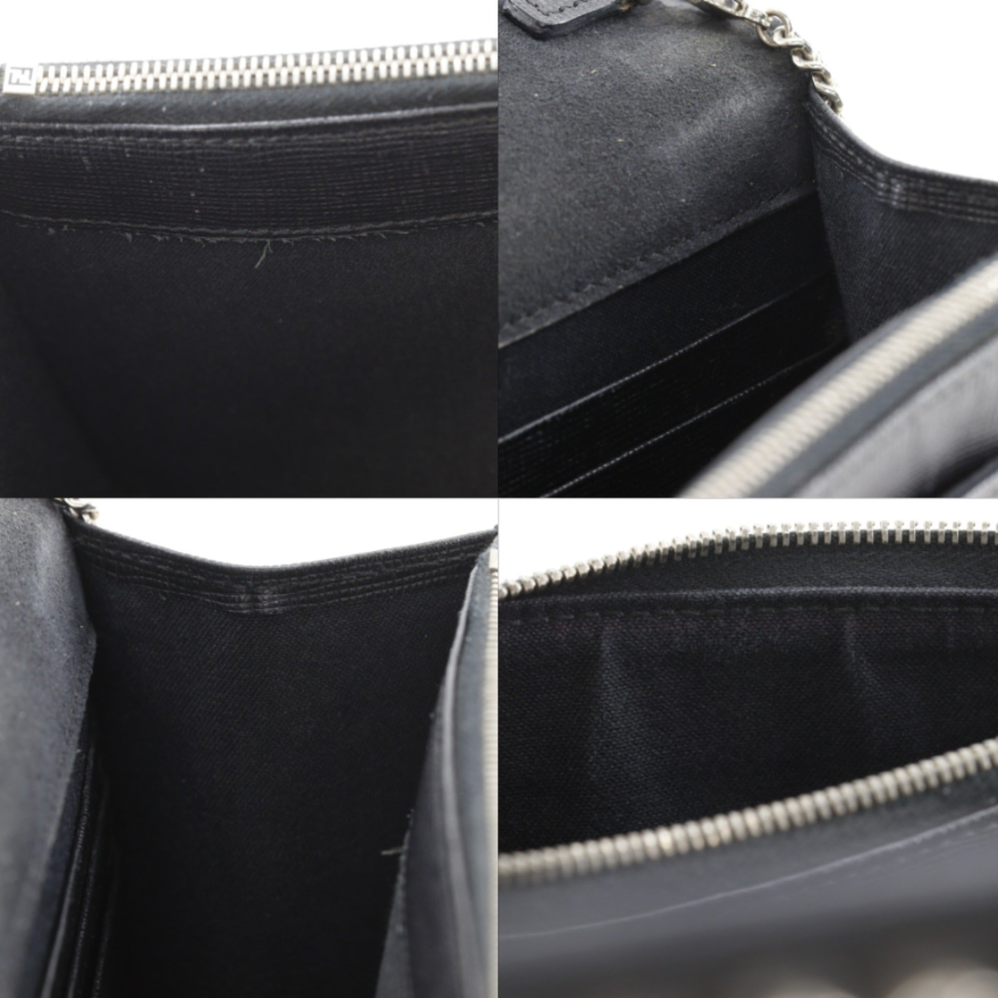 Fendi Black Leather Shoulder Bag (Pre-Owned)