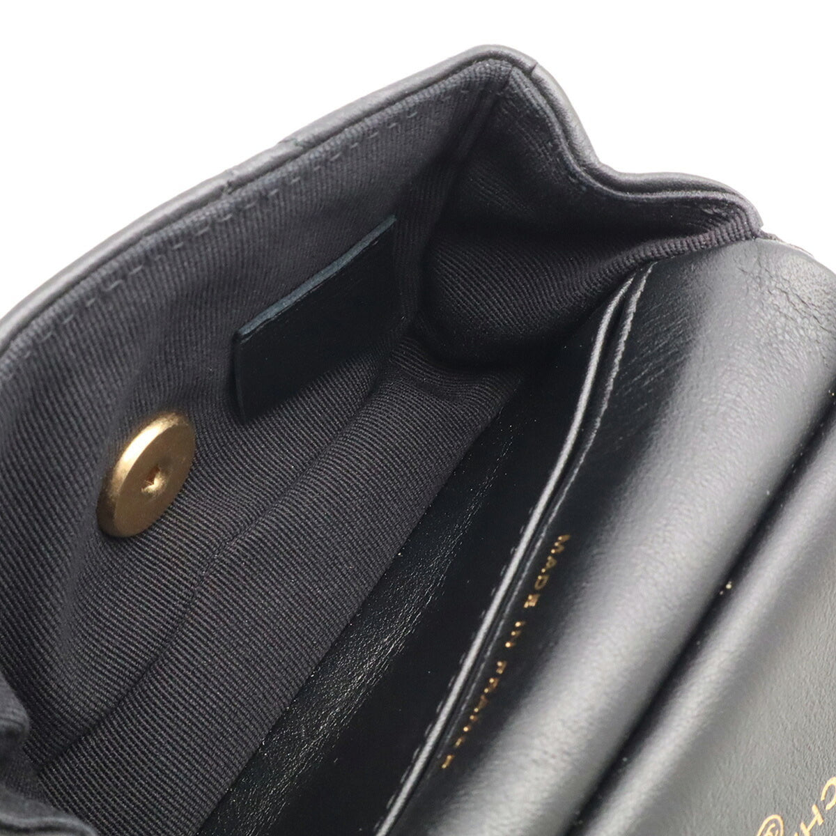 Chanel Matelasse Black Leather Pochette Shoulder Bag (Pre-Owned)