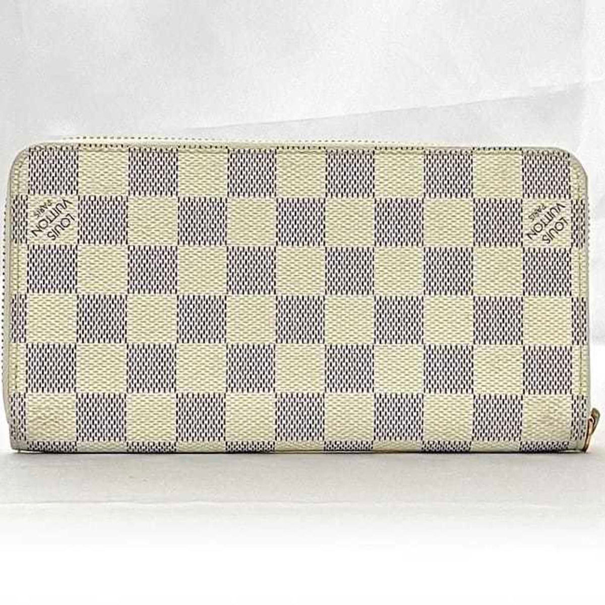Louis Vuitton Gray White Damier Canvas Long Wallet (Bi-Fold) (Pre-Owned)