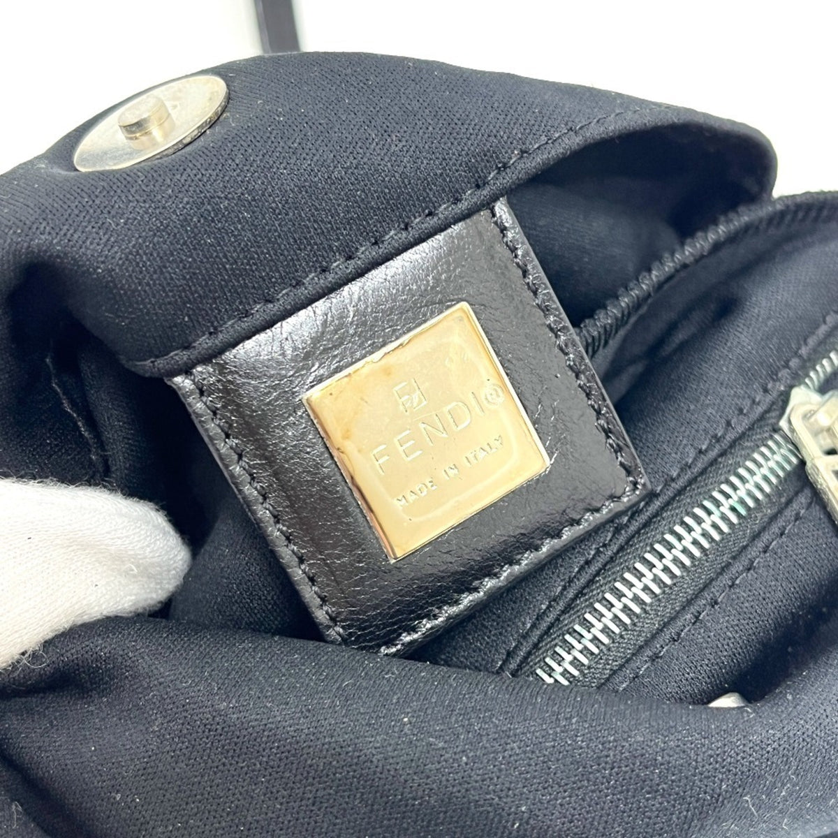 Fendi Black Satin Handbag (Pre-Owned)
