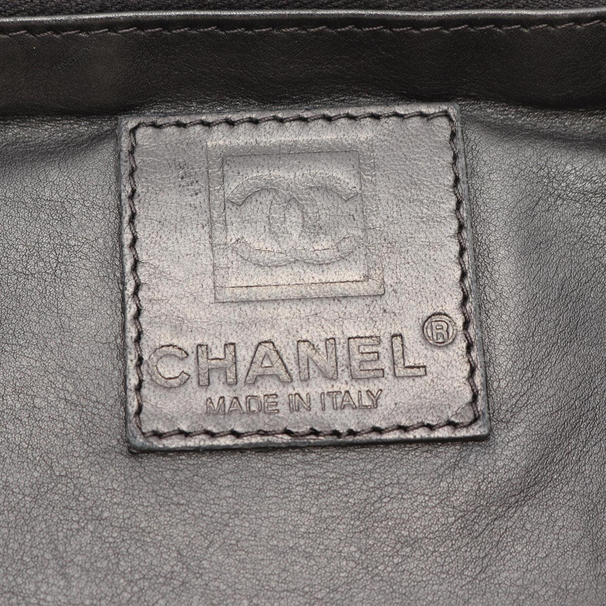 Chanel Black Suede Handbag Tote Bag (Pre-Owned)