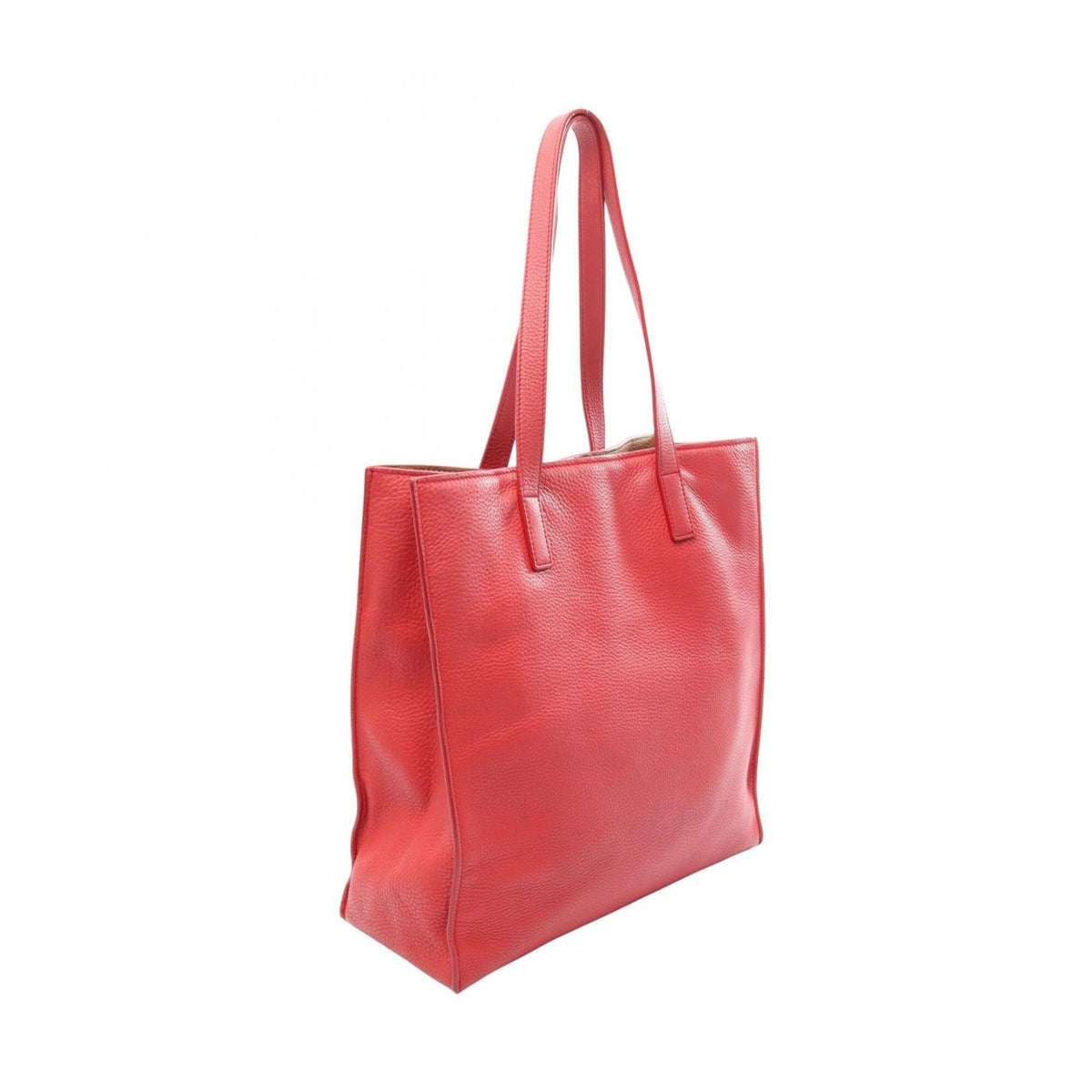 Miu Miu Red Color Leather Handbag Tote Bag (Pre-Owned)