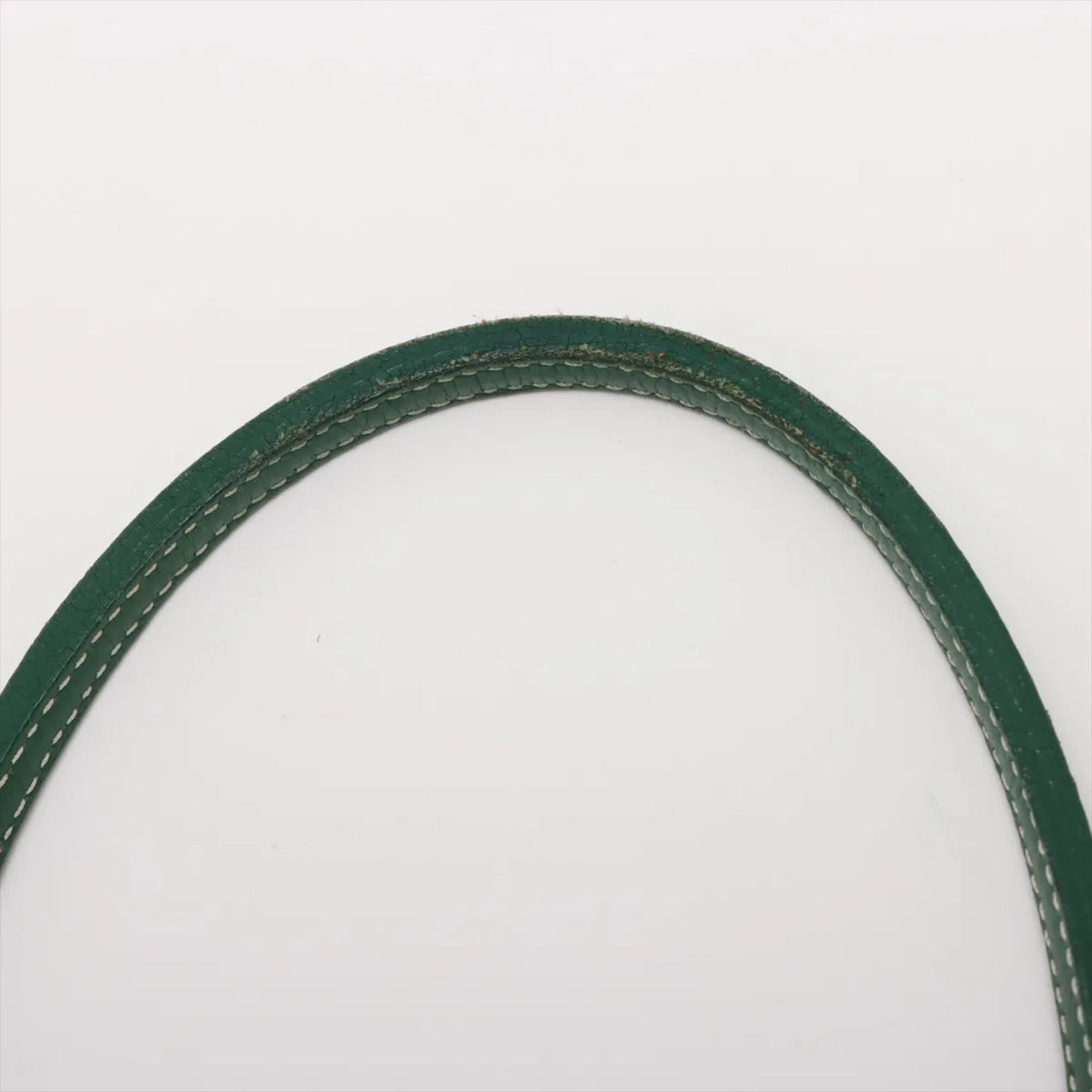 Goyard Green Coated Canvas Leather Handbag Tote Bag (Pre-Owned)