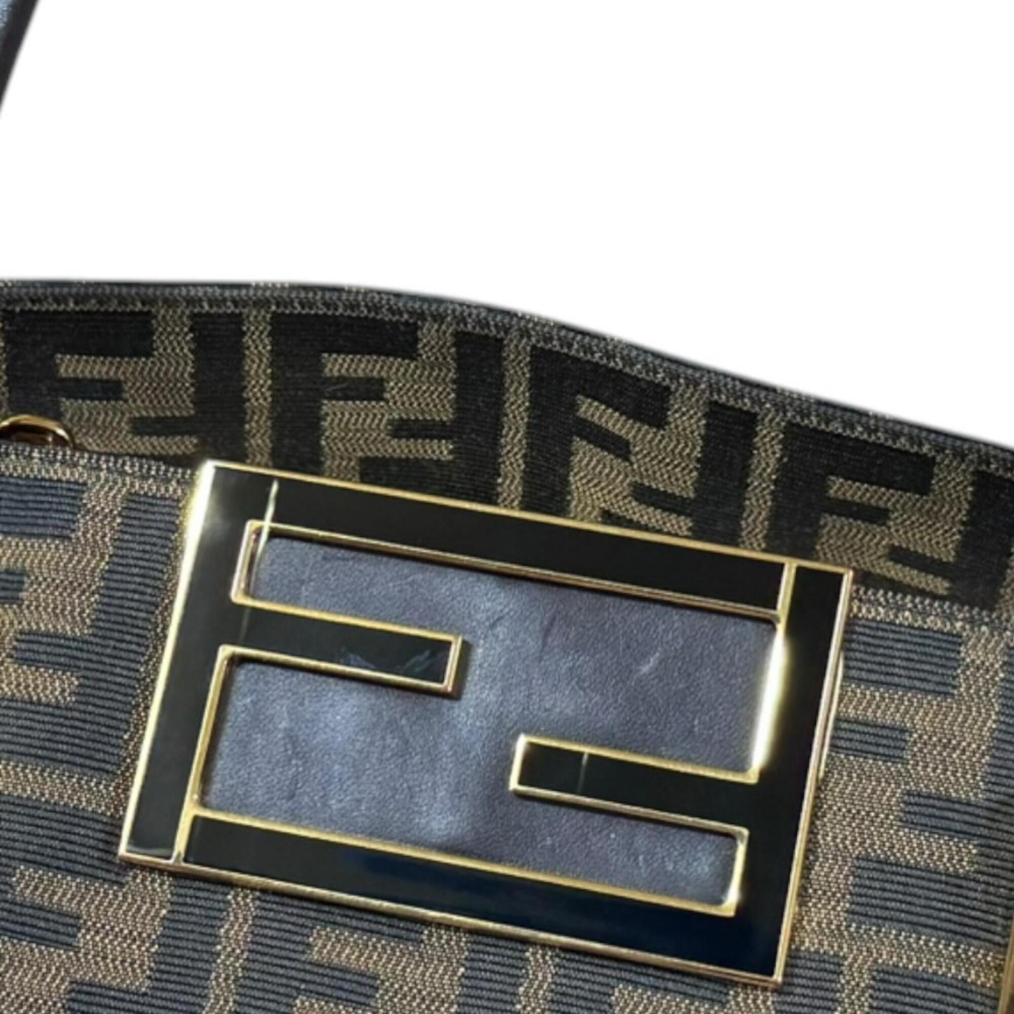 Fendi Brown Zucca Handbag (Pre-Owned)