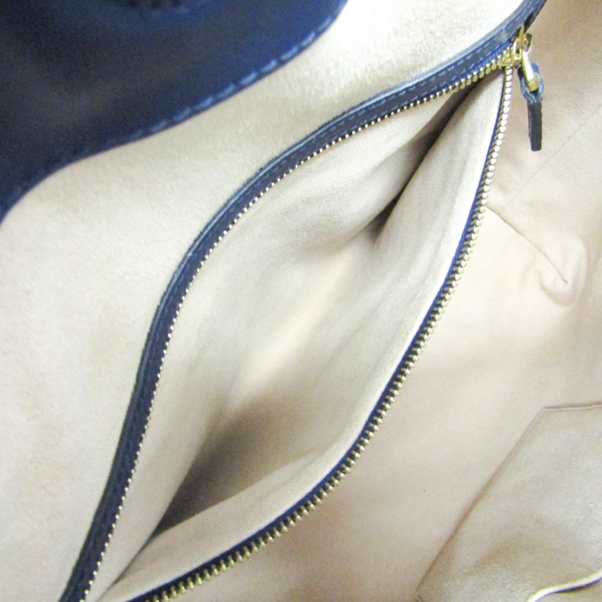 Gucci Guccissima Blue Leather Handbag Shoulder Bag (Pre-Owned)