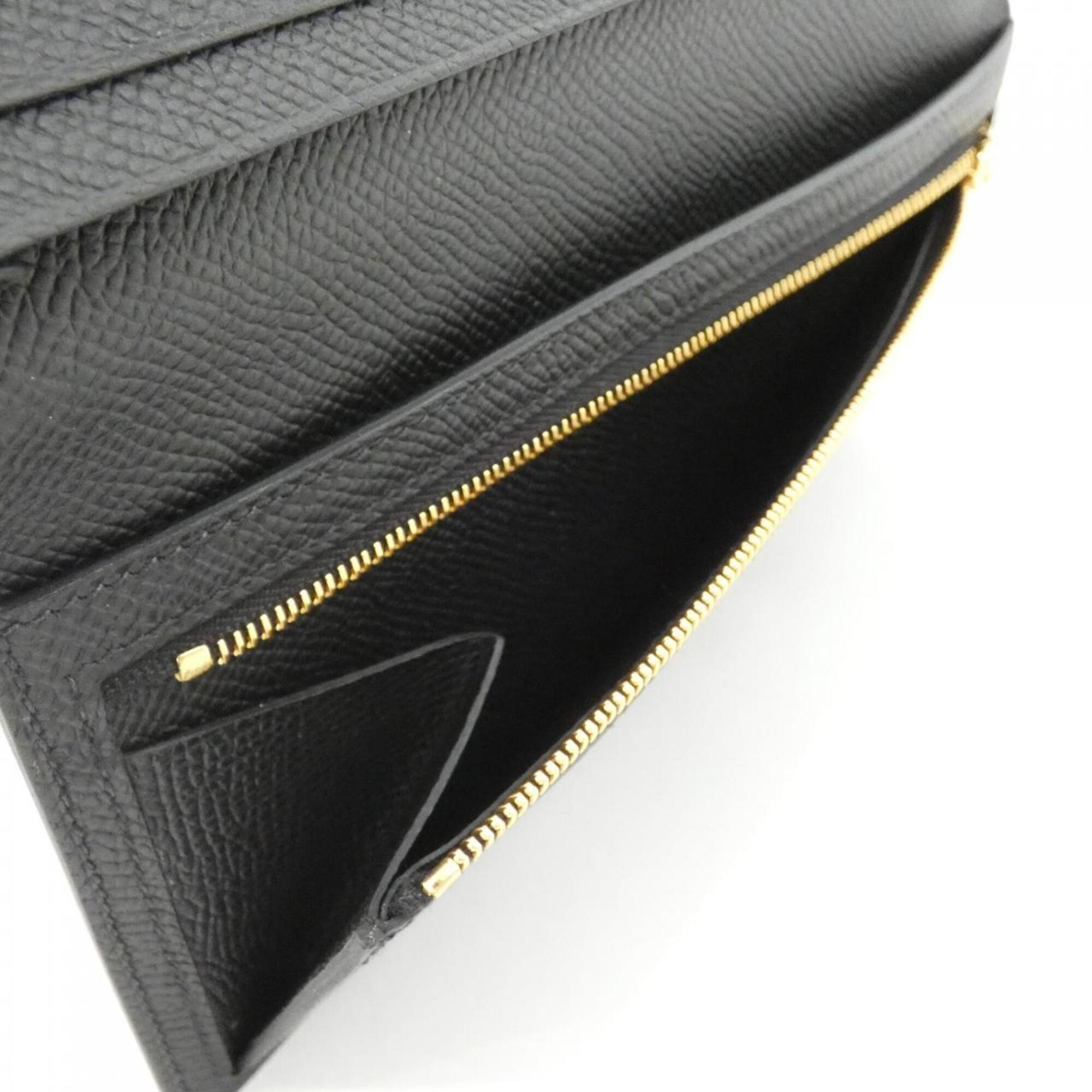 Hermes Black Epsom Leather Long Wallet (Bi-Fold) (Pre-Owned)