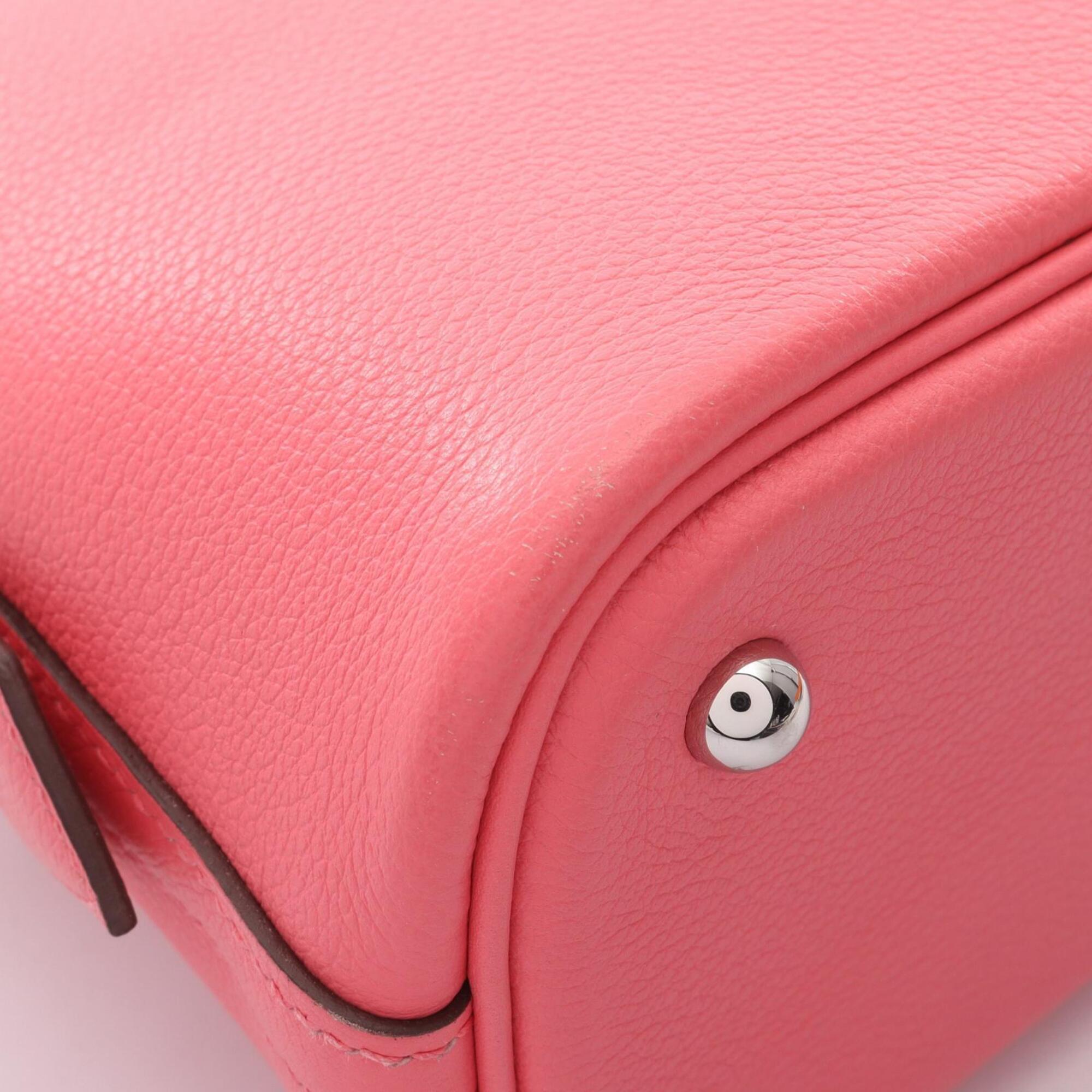 Hermes Pink Rose Azalee Evercalf Leather Handbag (Pre-Owned)