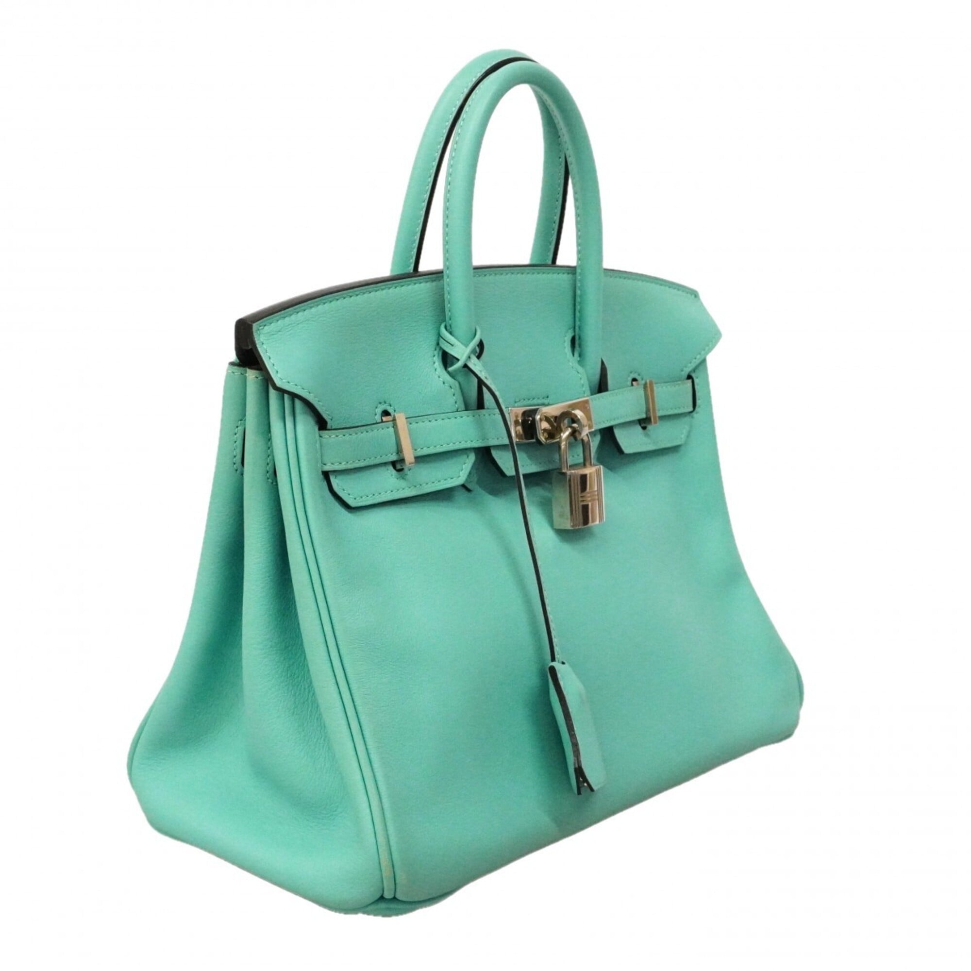 Hermes Blue Atoll Swift Leather Handbag (Pre-Owned)