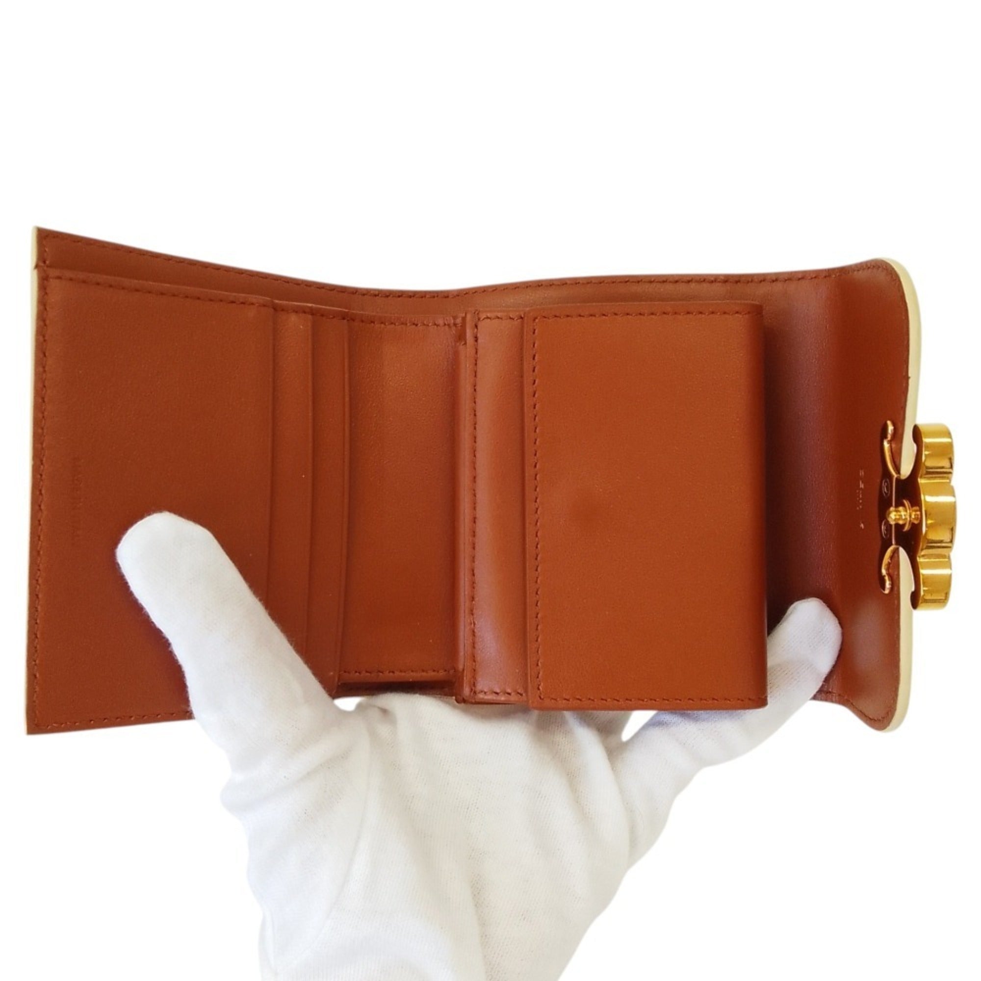 Celine Black White Wallet (Tri-Fold) (Pre-Owned)