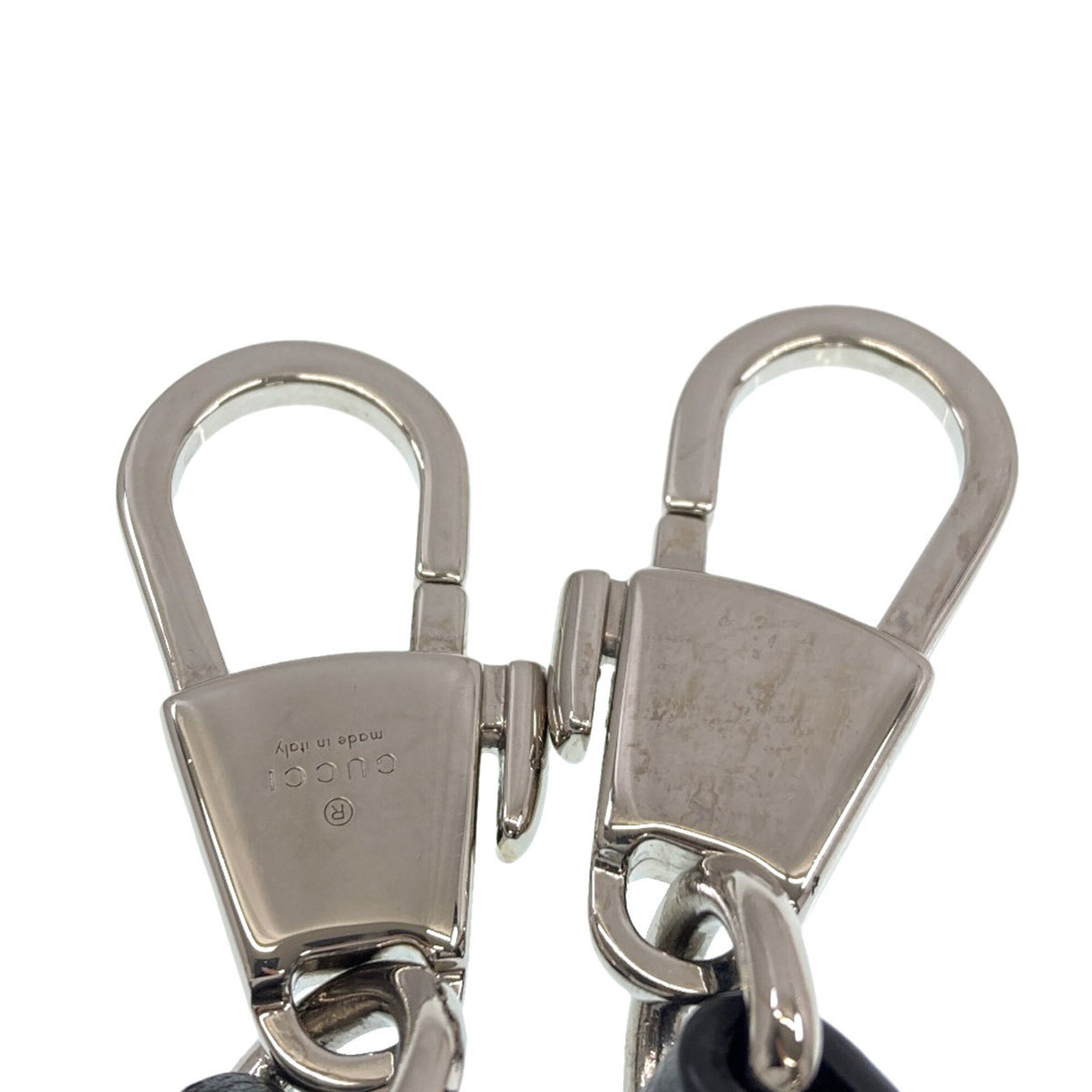 Gucci Black Blue Red Color White Canvas Handbag (Pre-Owned)