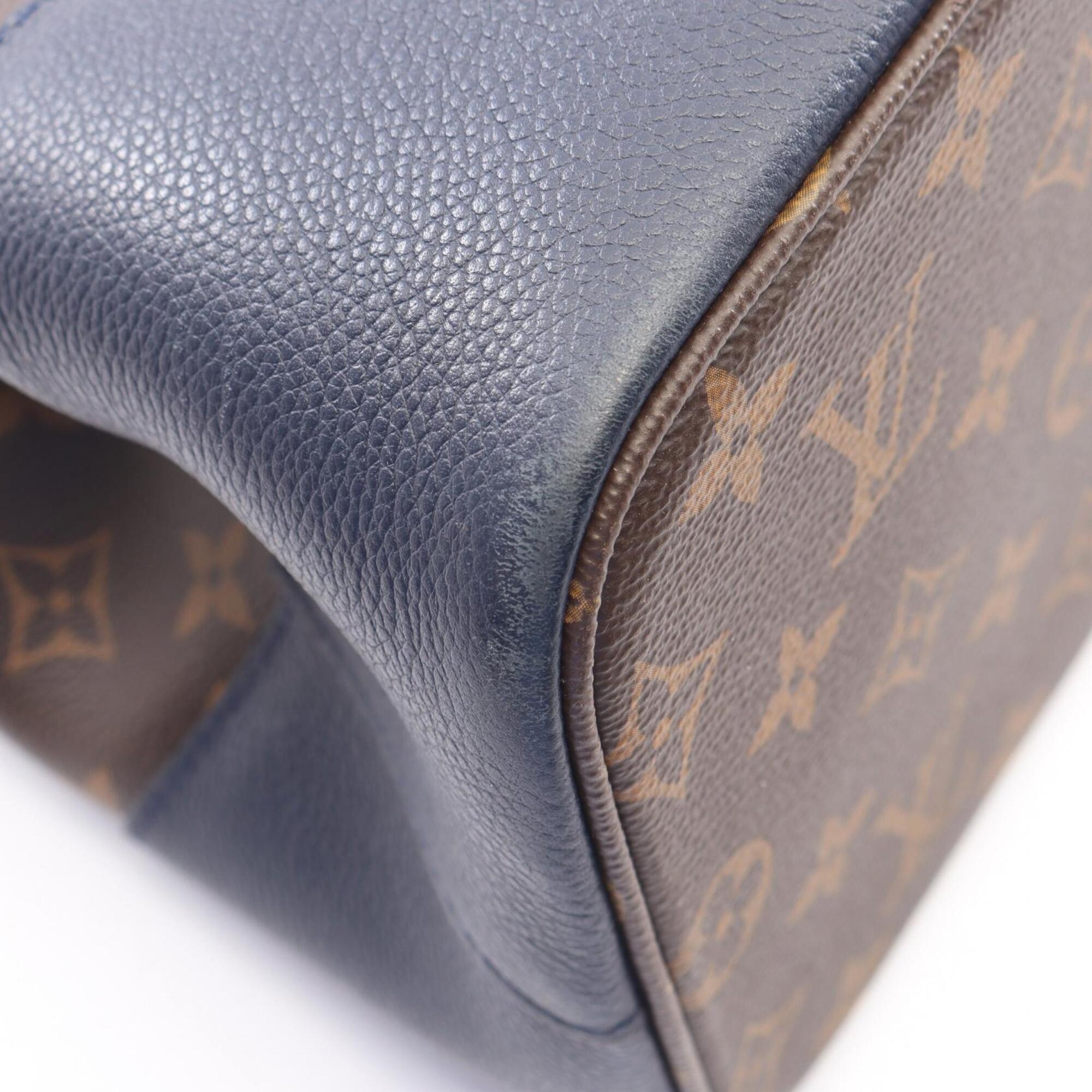 Louis Vuitton Bordeaux Bordeaux Brown Brown Navy Pvc Coated Canvas Leather Handbag (Pre-Owned)