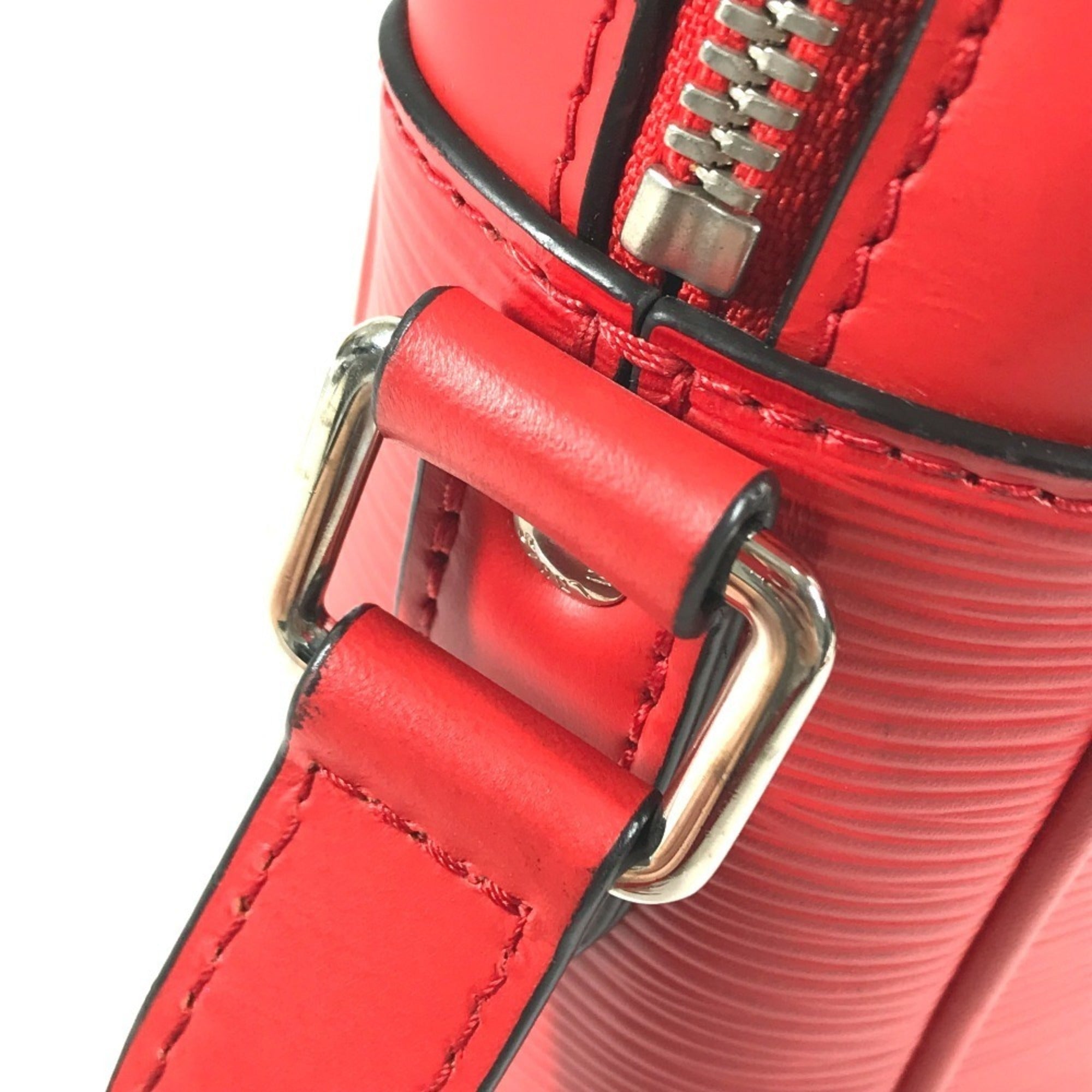 Louis Vuitton Red Color White Epi Leather Pochette Shoulder Bag (Pre-Owned)