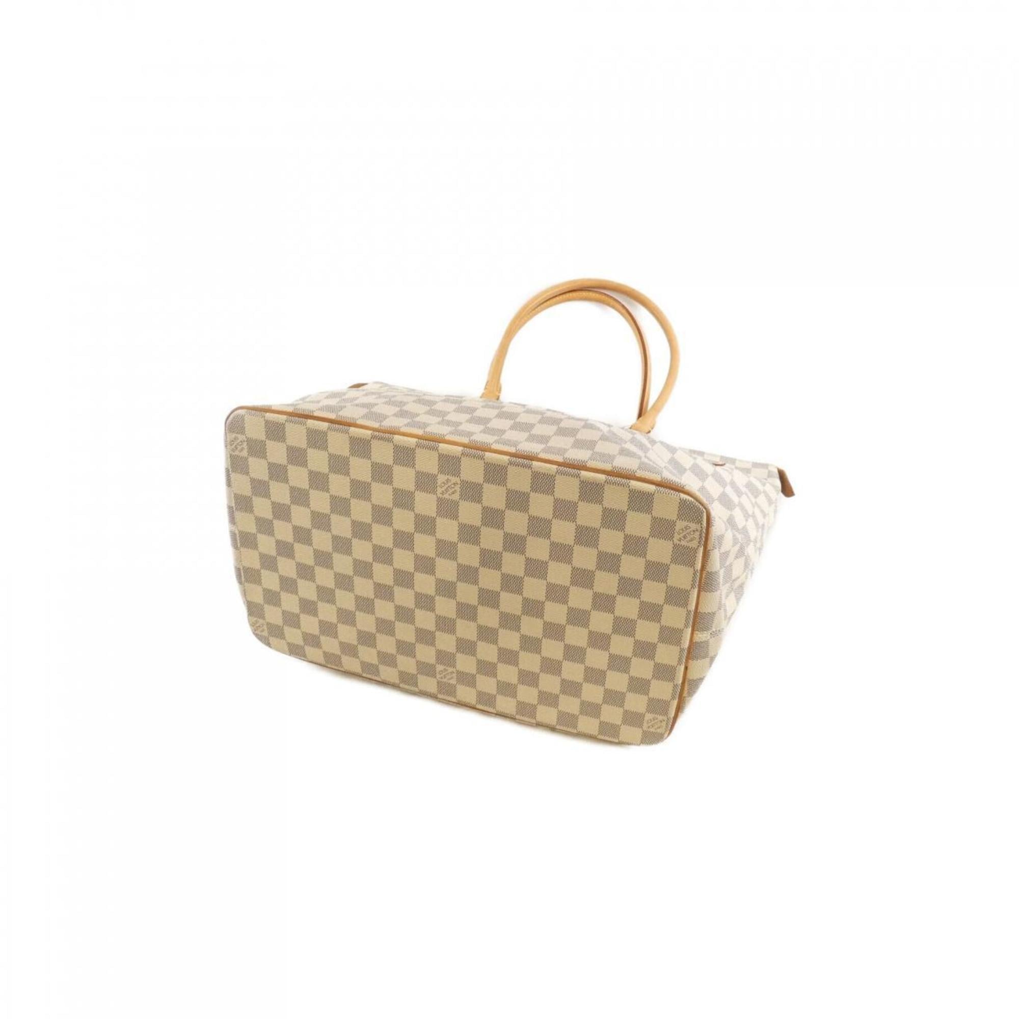 Louis Vuitton Azur White Coated Canvas Handbag (Pre-Owned)