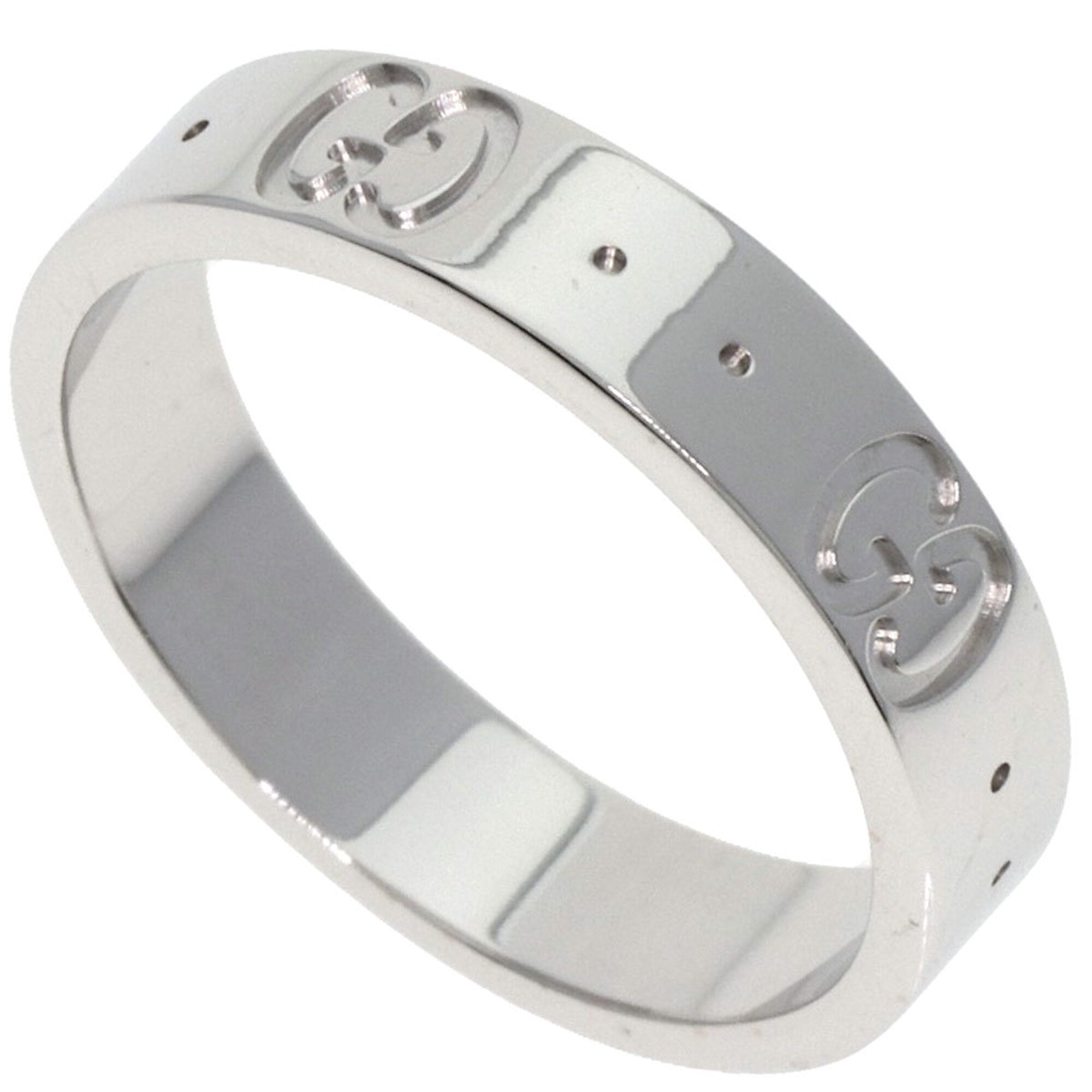 Gucci Icon White Gold (18K) Band Ring (Pre-Owned)