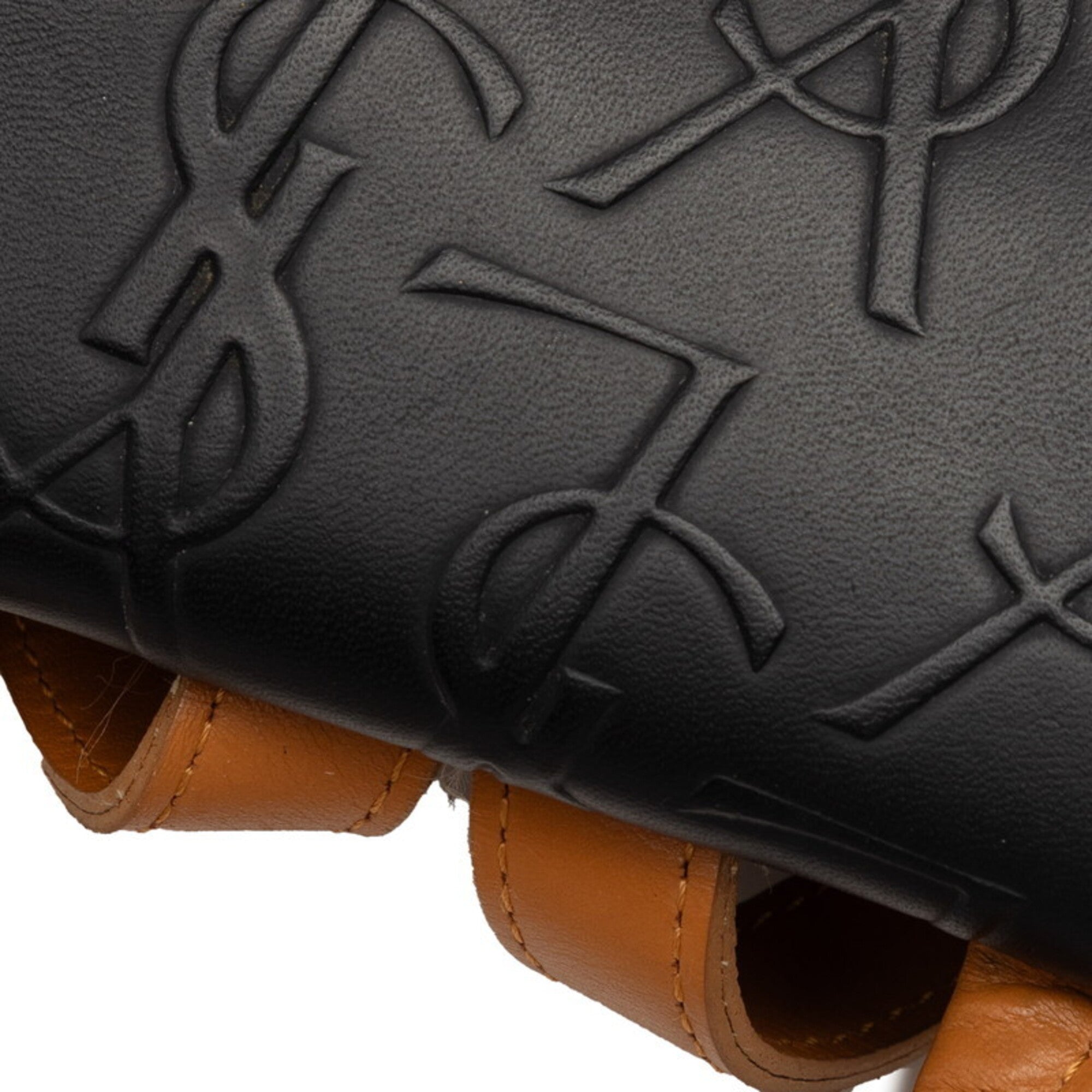 Saint Laurent Black Brown Leather Backpack (Pre-Owned)