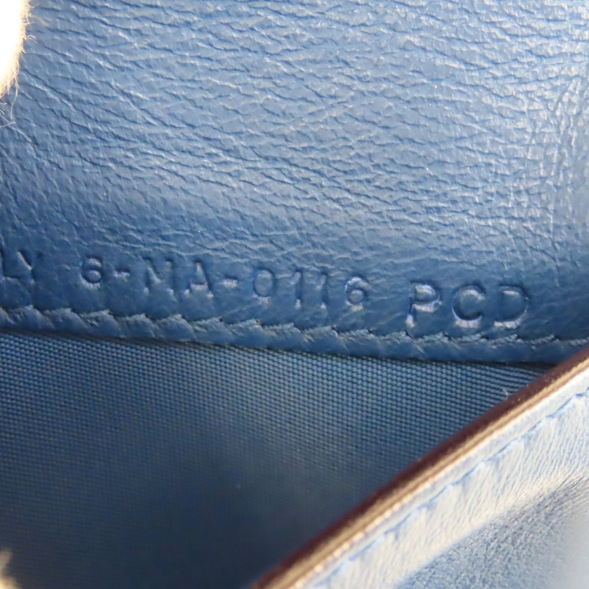 Christian Dior Navy Pink Leather Wallet (Tri-Fold) (Pre-Owned)