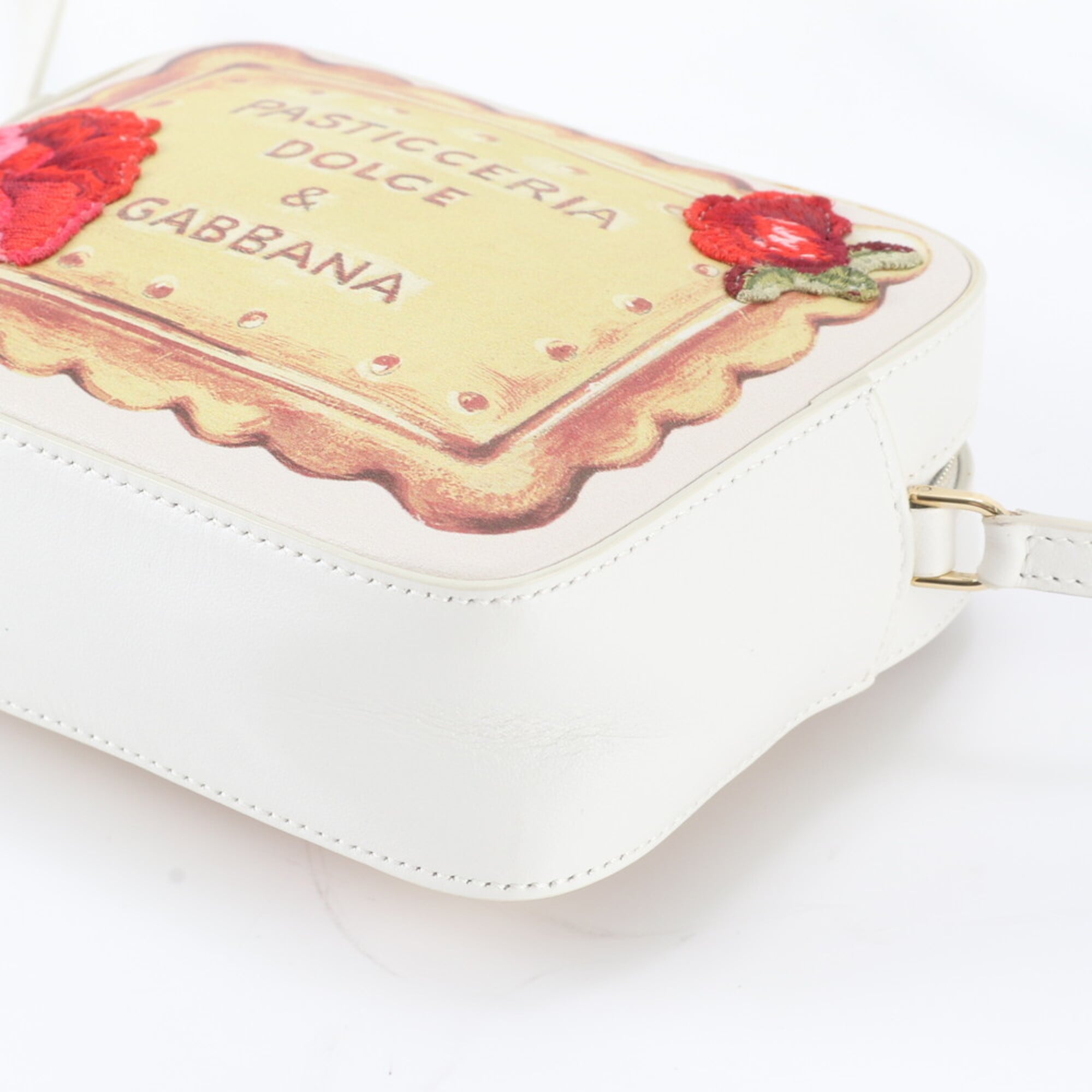 Dolce & Gabbana Ivory Multi-Color Leather Shoulder Bag (Pre-Owned)