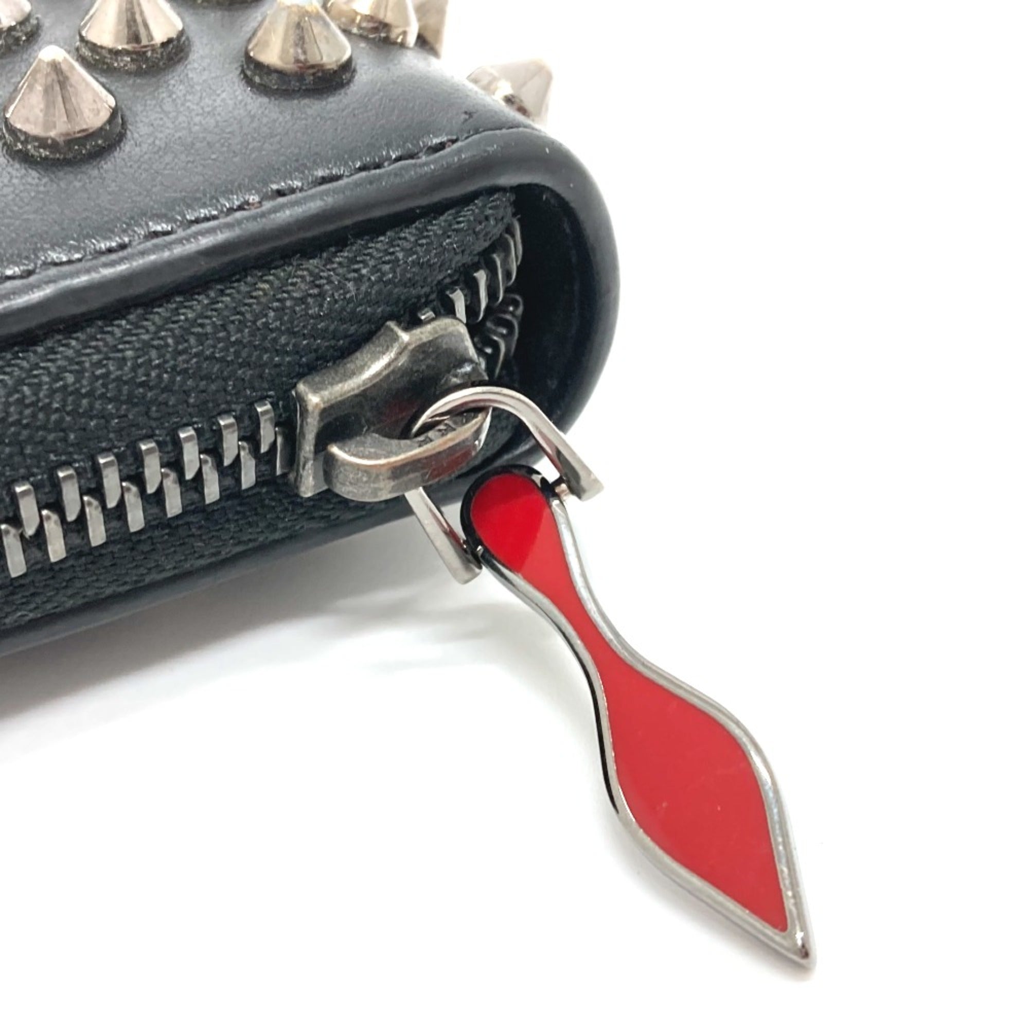 Christian Louboutin Black Leather Long Wallet (Bi-Fold) (Pre-Owned)