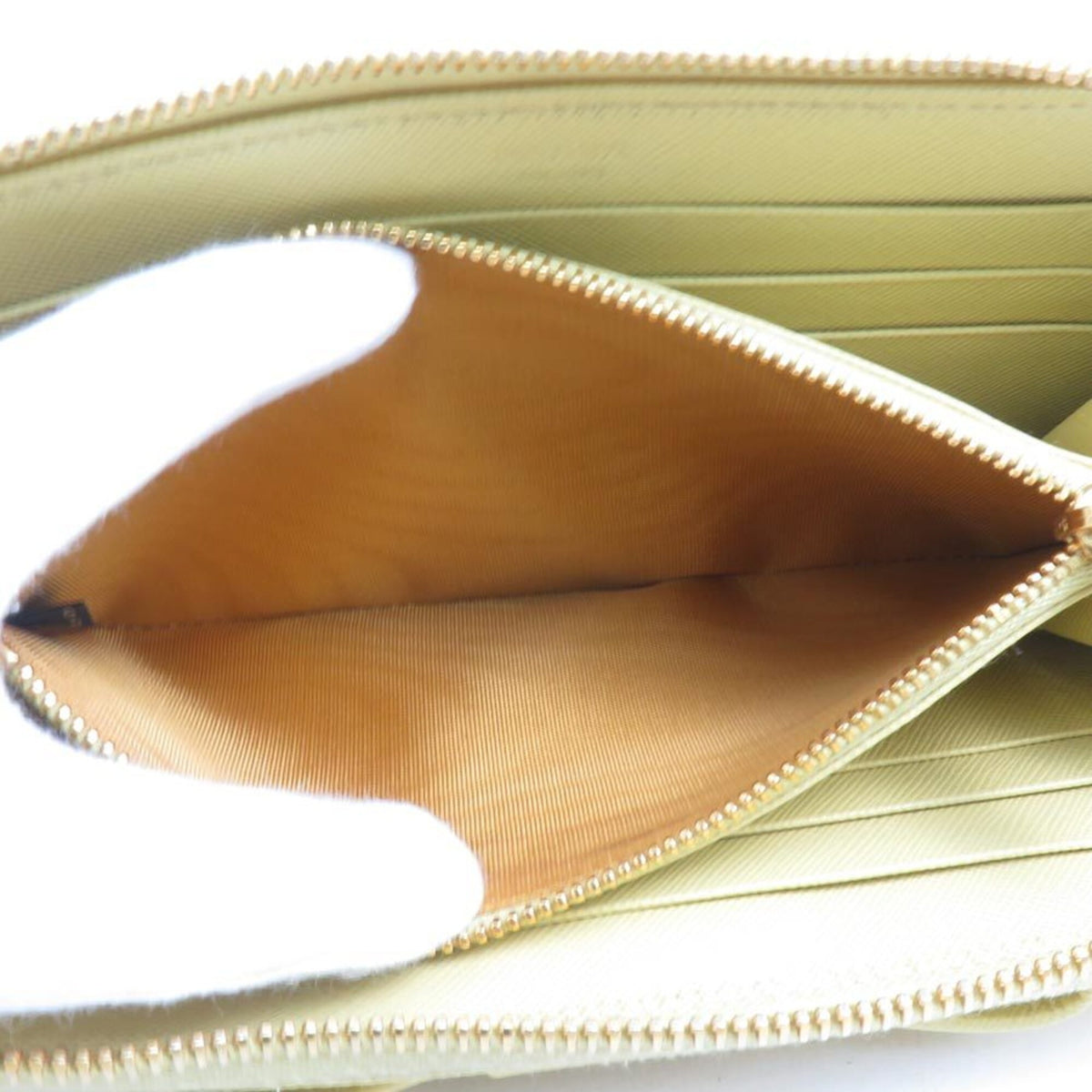 Prada Yellow Leather Long Wallet (Bi-Fold) (Pre-Owned)