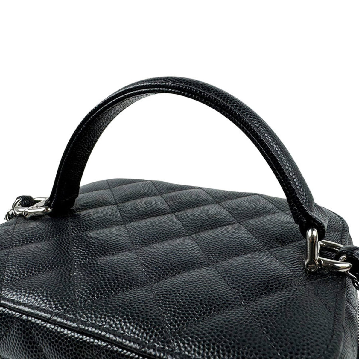 Chanel Black Grained Calfskin Shoulder Bag Vanity Bag (Pre-Owned)