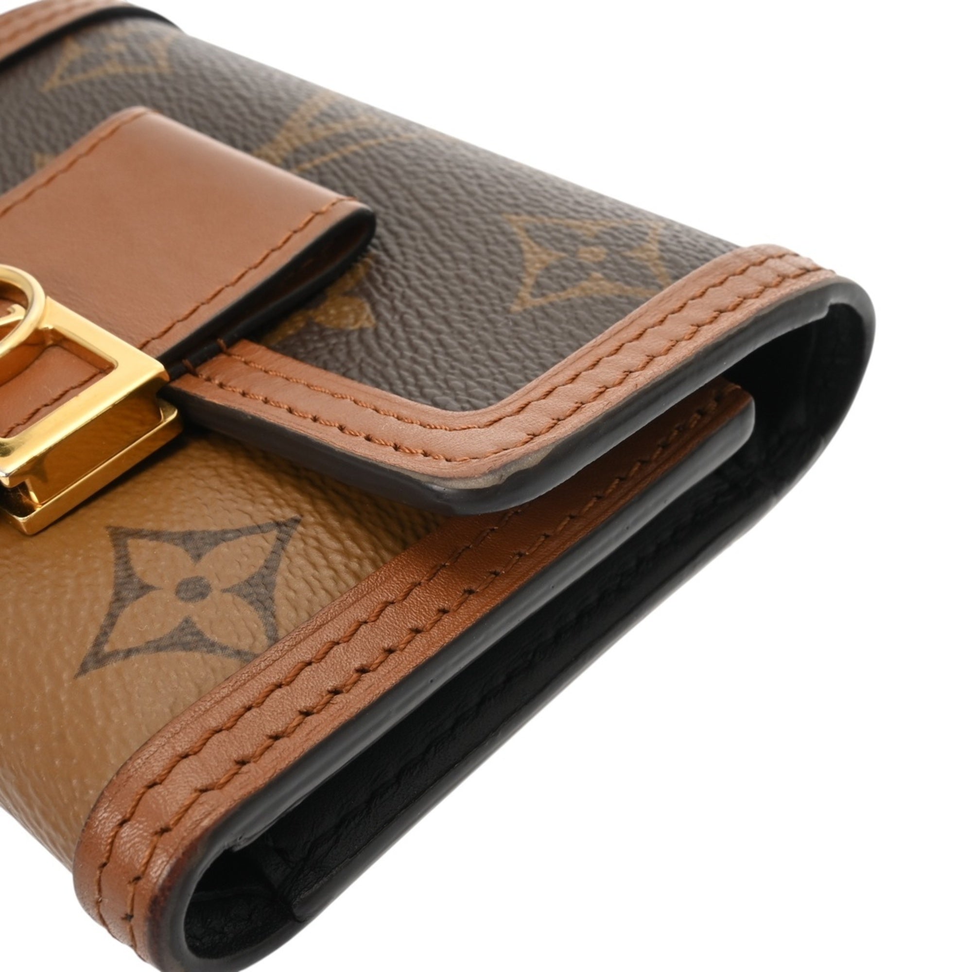 Louis Vuitton Brown Monogram Wallet (Tri-Fold) (Pre-Owned)