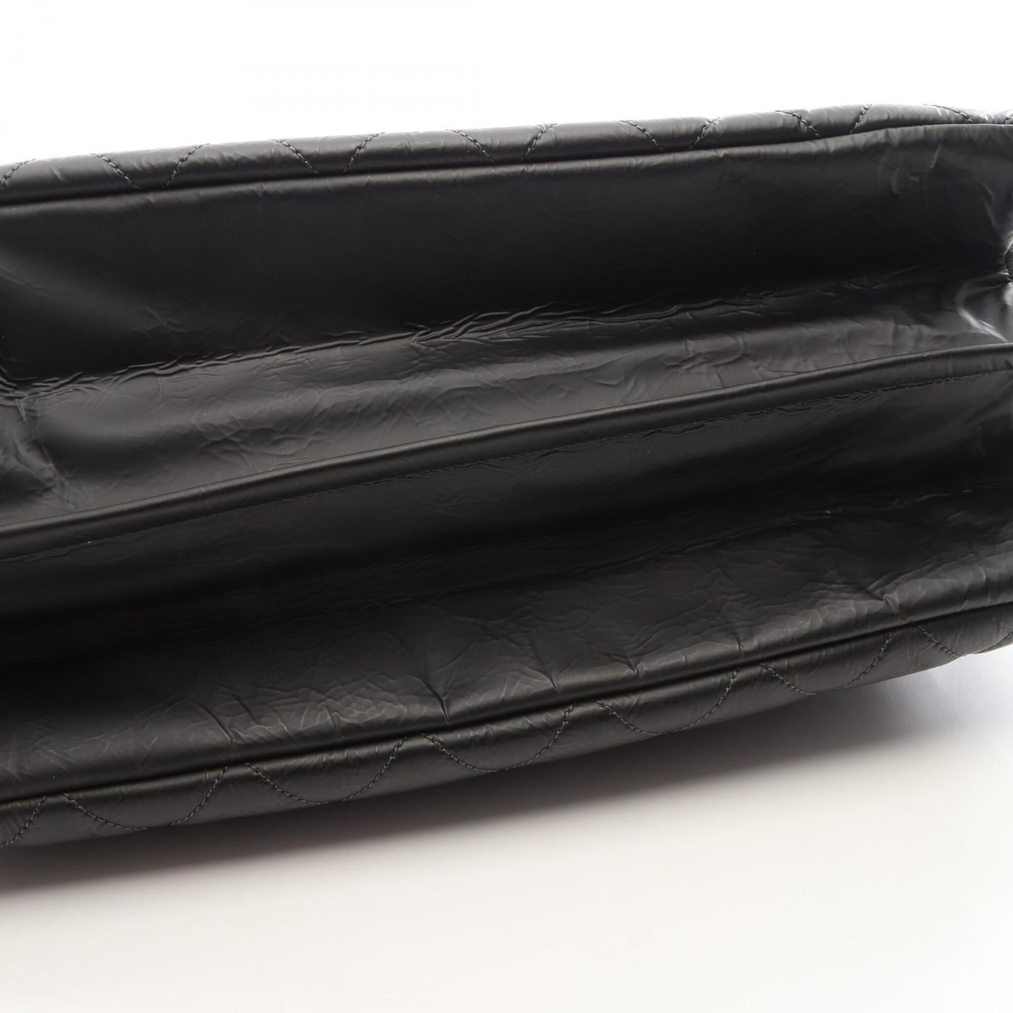 Chanel Black Leather Handbag Tote Bag (Pre-Owned)