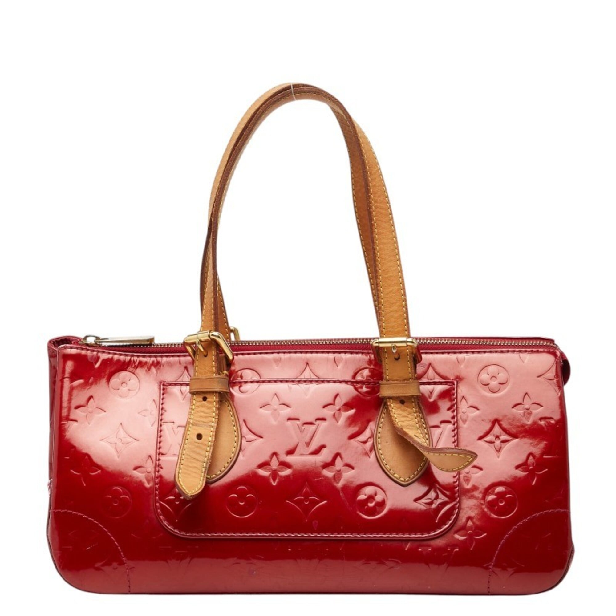Louis Vuitton Pomme D'amour Red Color Patent Leather Handbag (Pre-Owned)