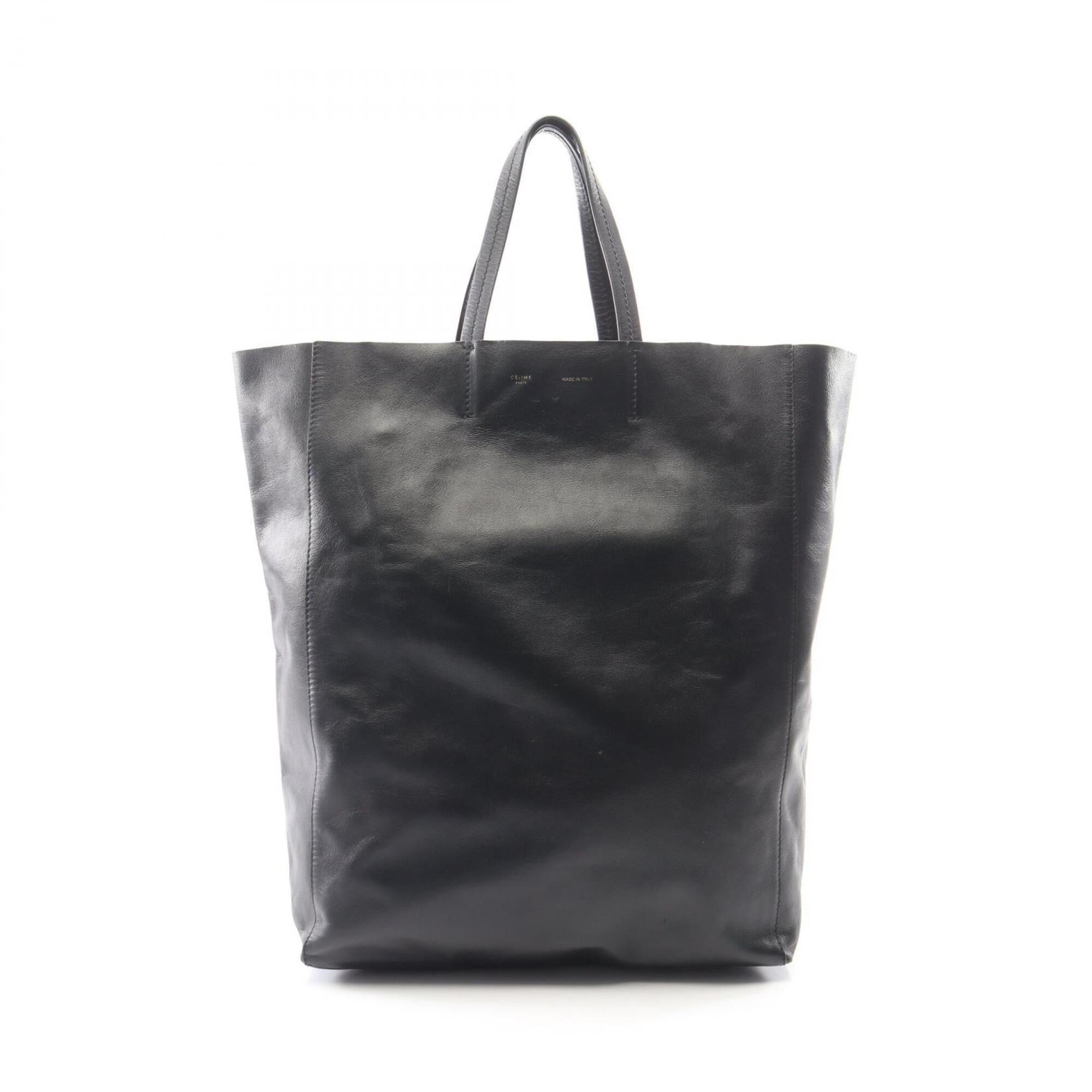Celine Black Leather Handbag Tote Bag (Pre-Owned)