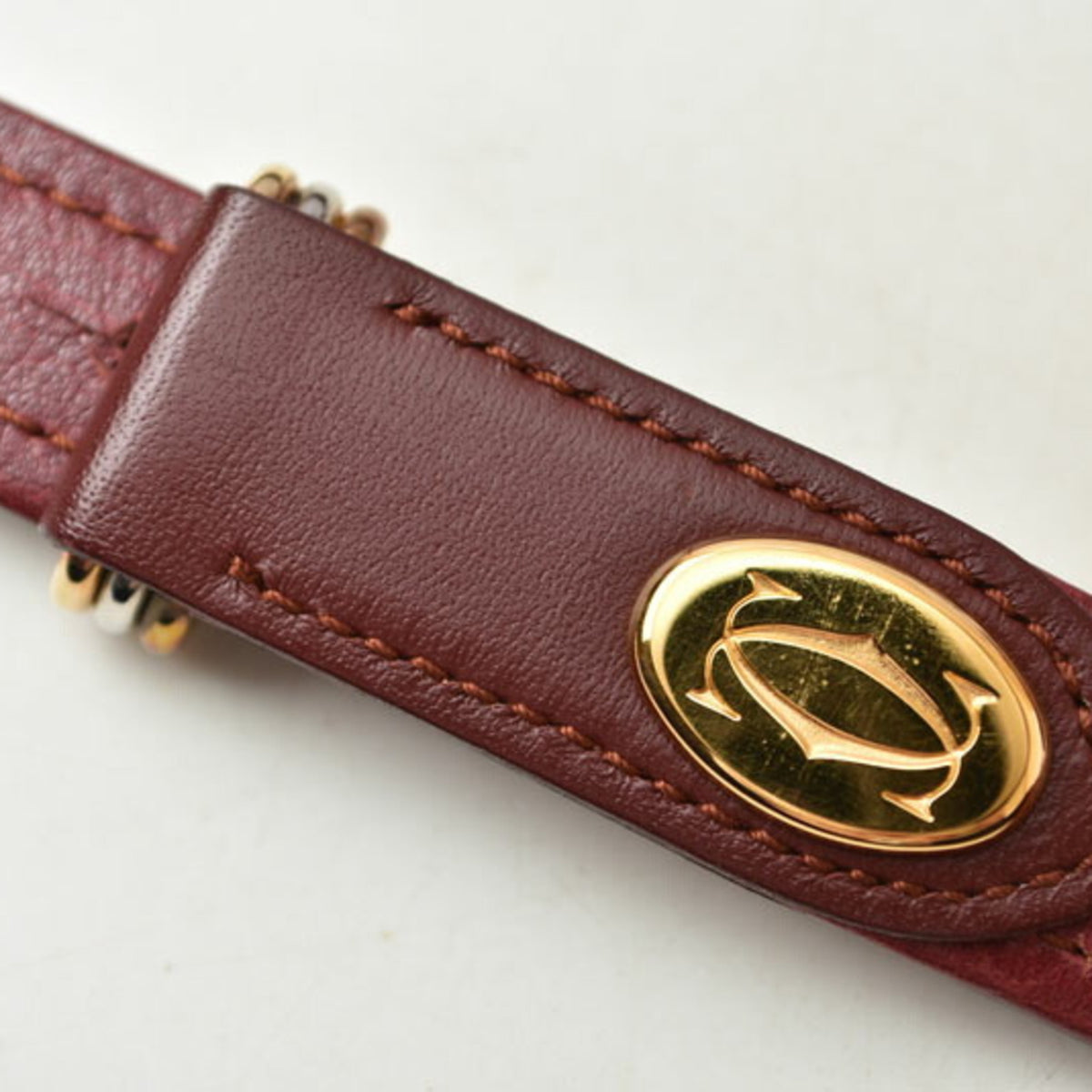 Cartier Must Bordeaux Leather Shoulder Bag (Pre-Owned)