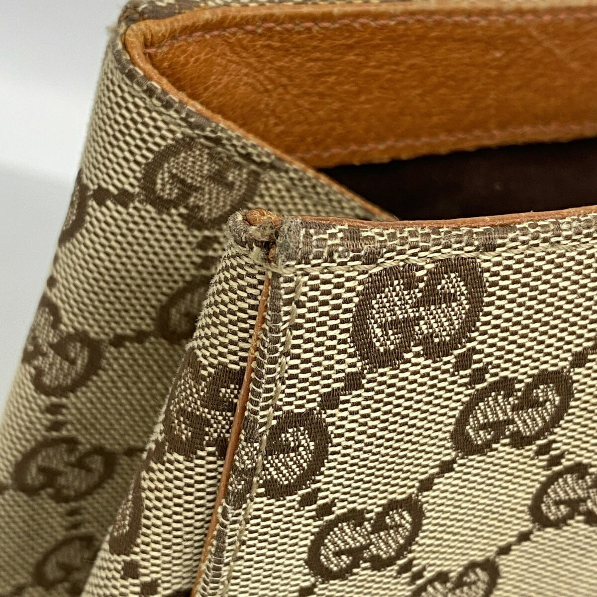 Gucci Brown Canvas Tote Bag (Pre-Owned)