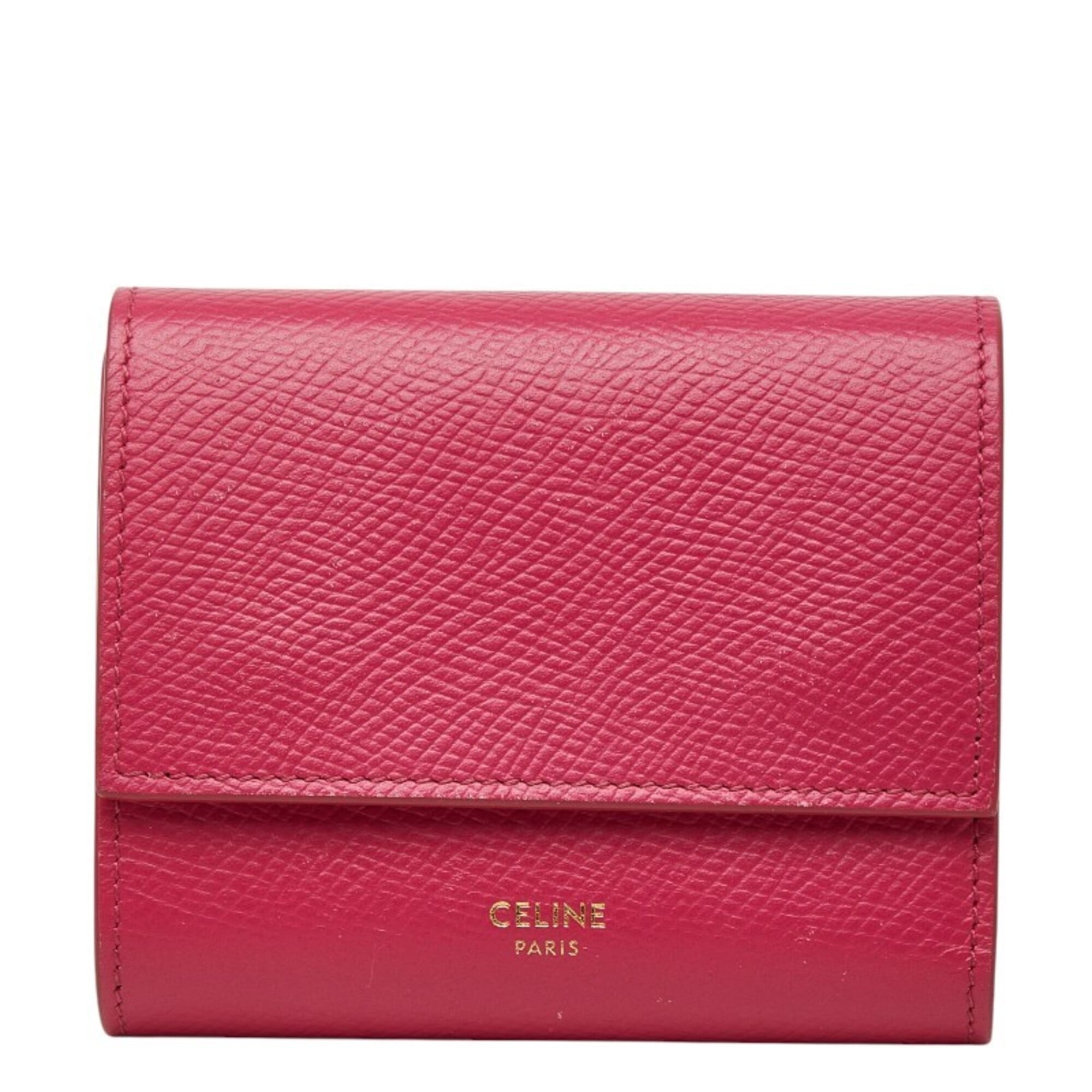 Celine Pink Leather Wallet (Tri-Fold) (Pre-Owned)