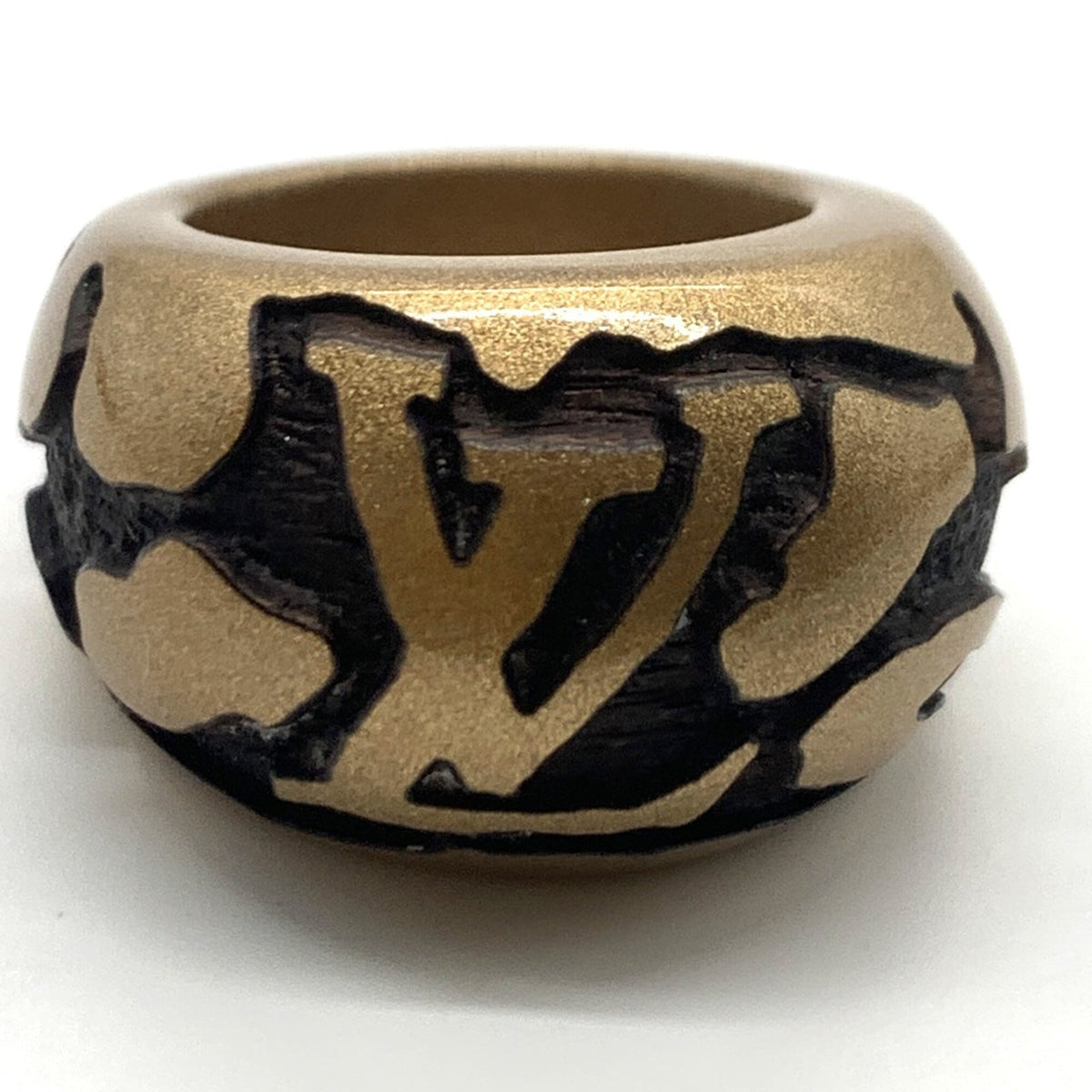 Louis Vuitton Metallic Wood Band Ring (Pre-Owned)