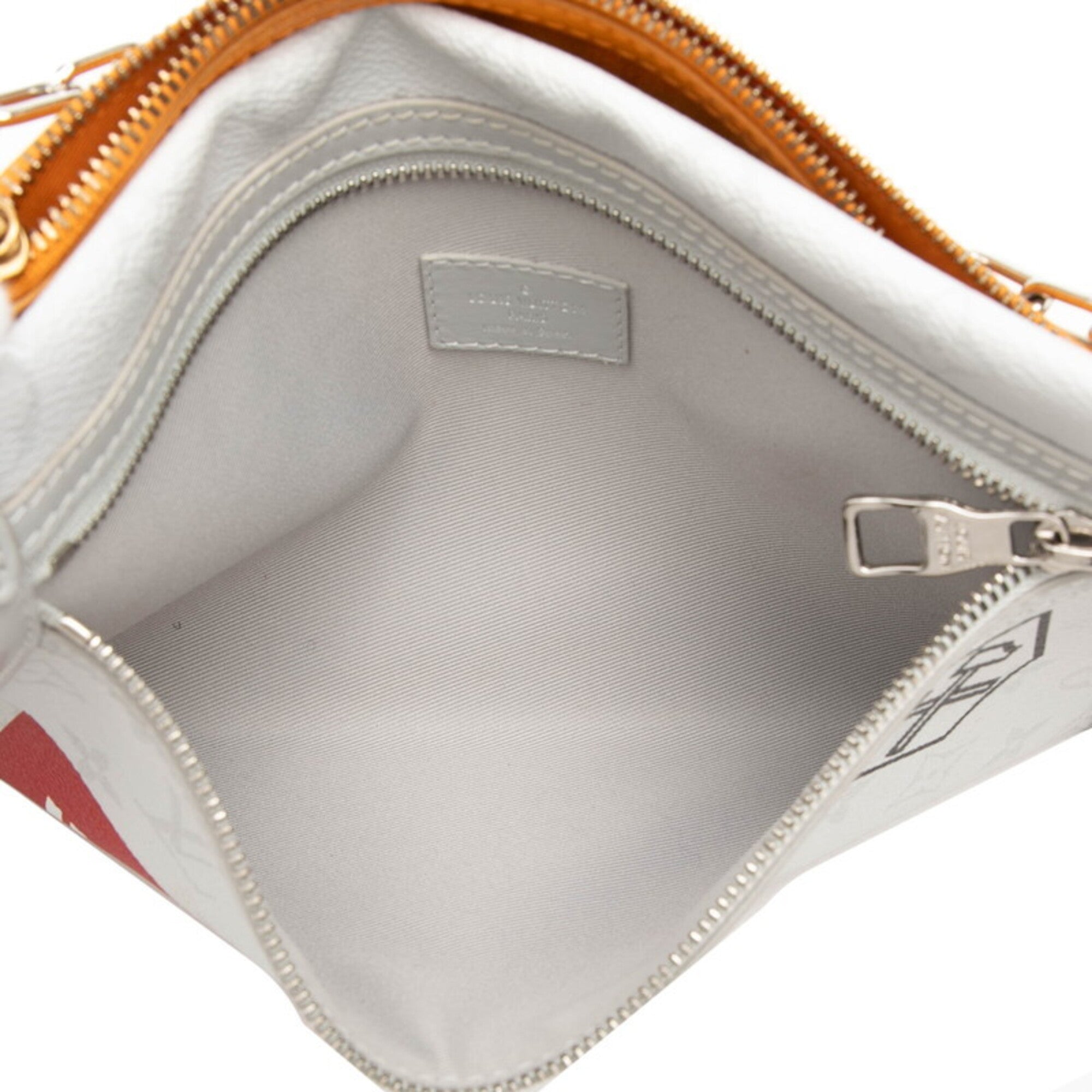 Louis Vuitton Monogram Light Gray Orange Pvc Canvas Shoulder Bag (Pre-Owned)
