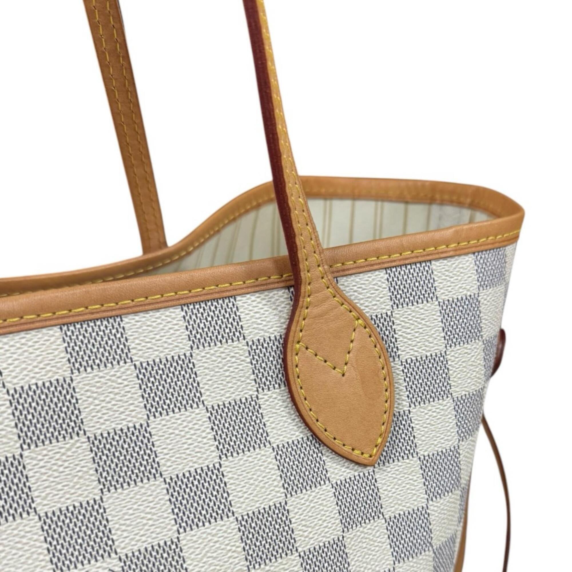 Louis Vuitton White Damier Azur Pouch Tote Bag (Pre-Owned)
