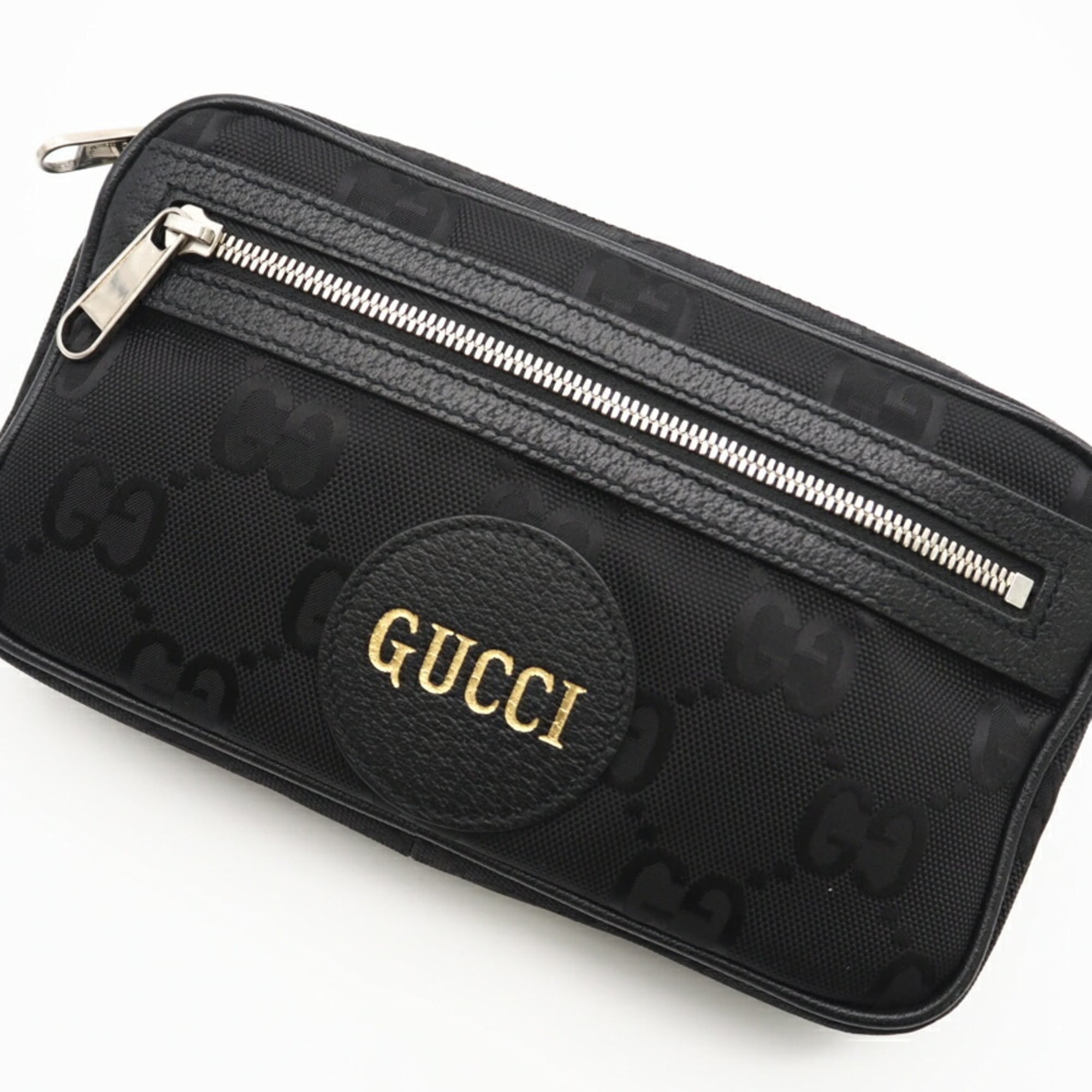 Gucci Black Nylon Leather Sling Bag (Pre-Owned)