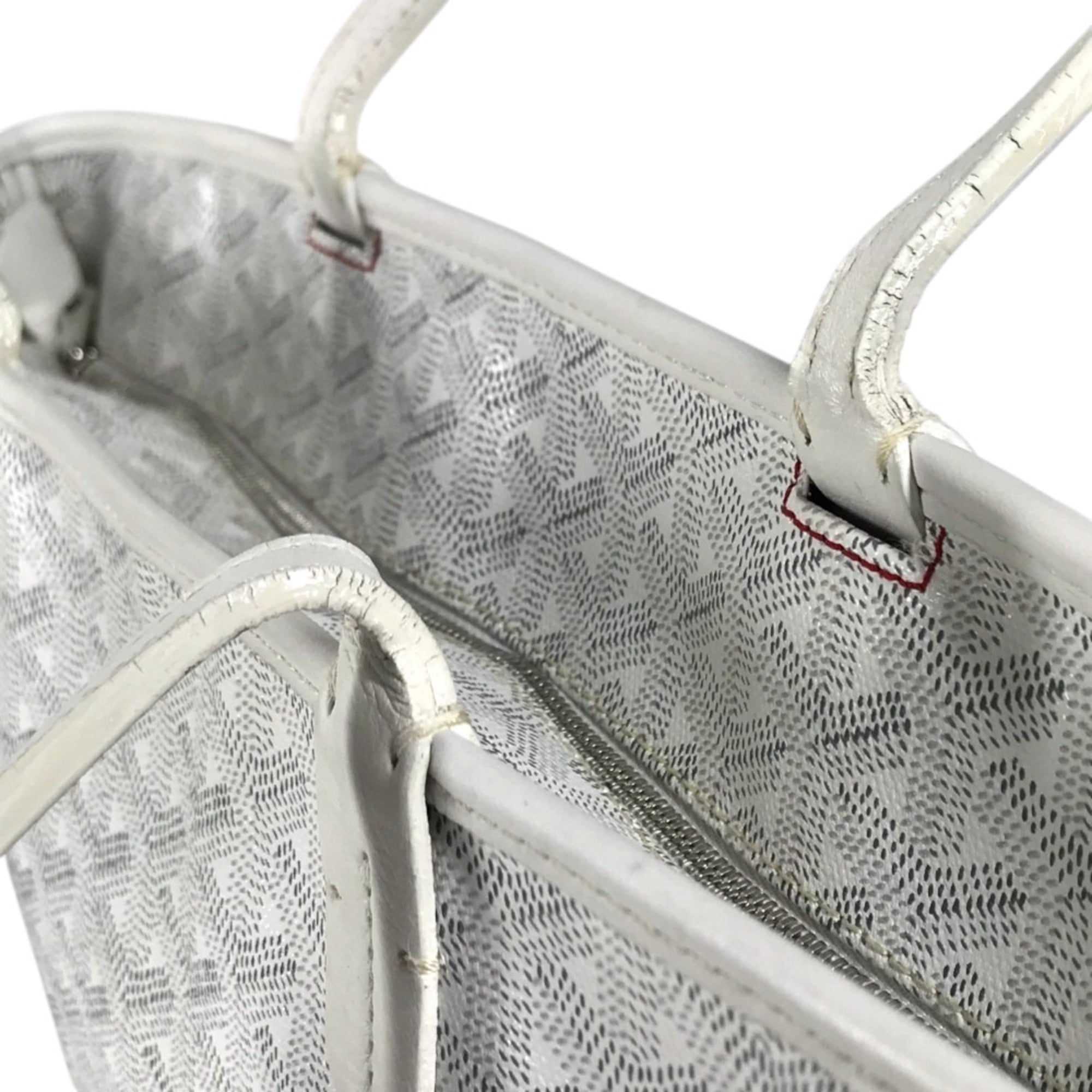 Goyard White Pvc Leather Shoulder Bag Tote Bag (Pre-Owned)