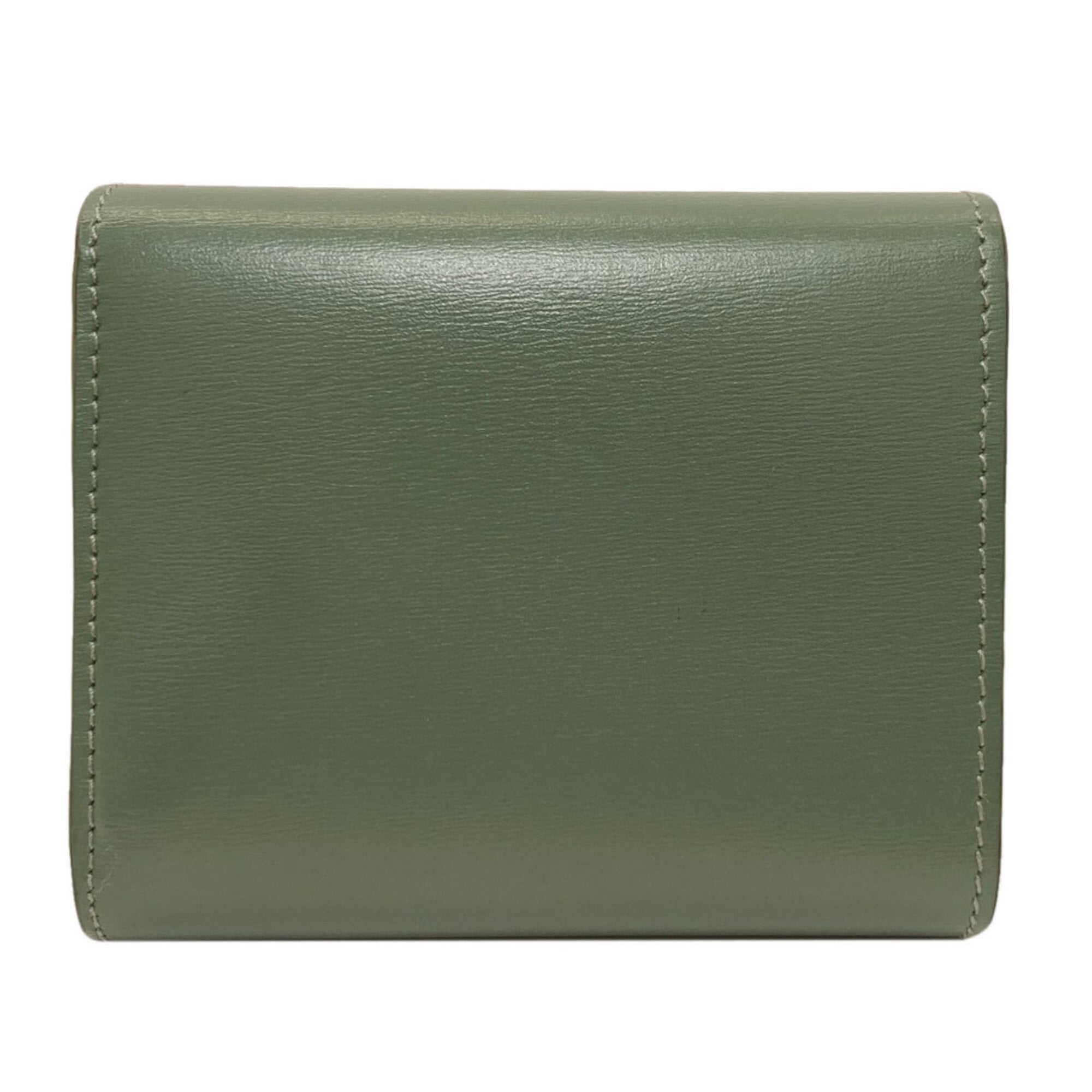Celine Green Leather Wallet (Bi-Fold) (Pre-Owned)