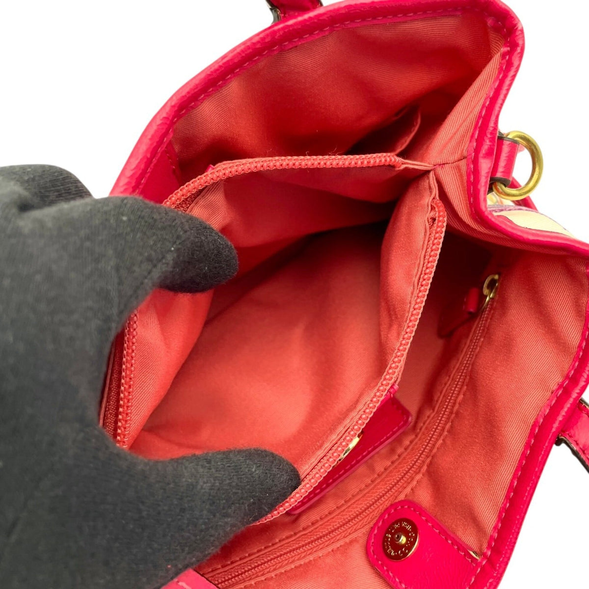 Coach Multi-Color Pink Canvas Patent Leather Handbag Tote Bag (Pre-Owned)