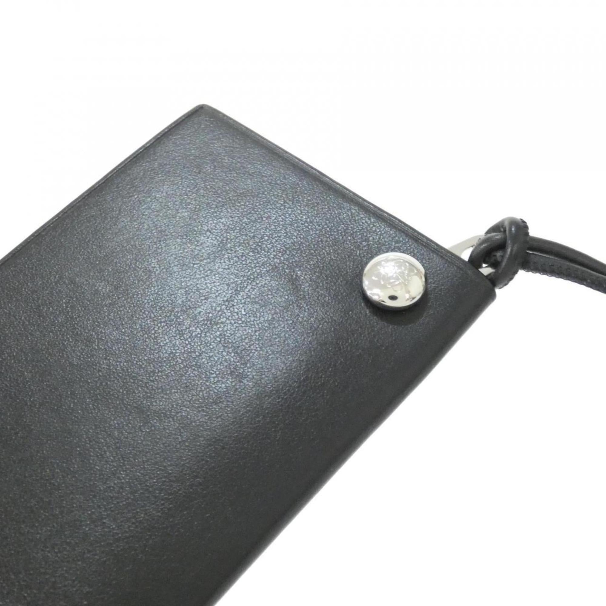 Loewe Black Dark Khaki Leather Coin Purse/Coin Case (Pre-Owned)