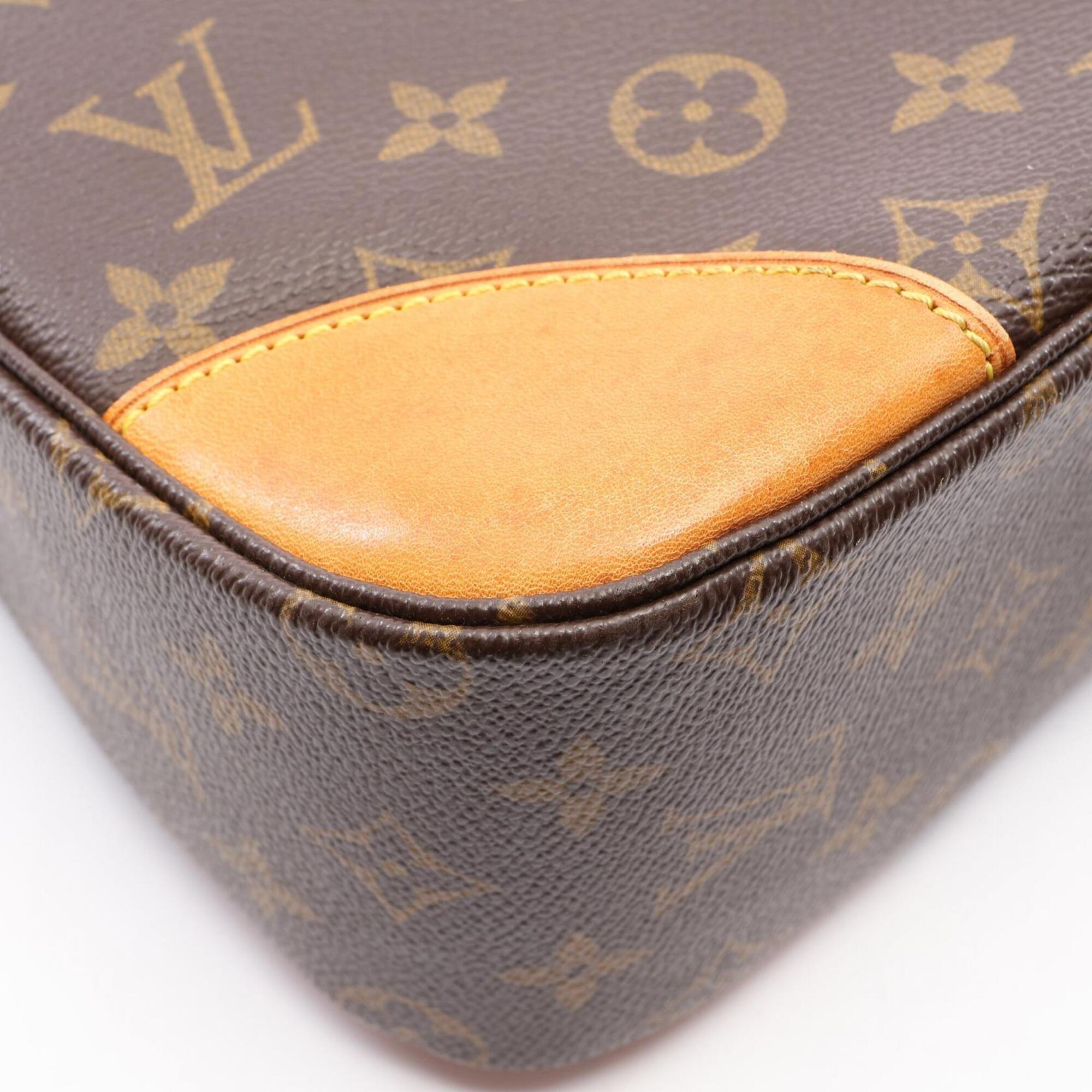Louis Vuitton Brown Coated Canvas Leather Handbag Shoulder Bag (Pre-Owned)