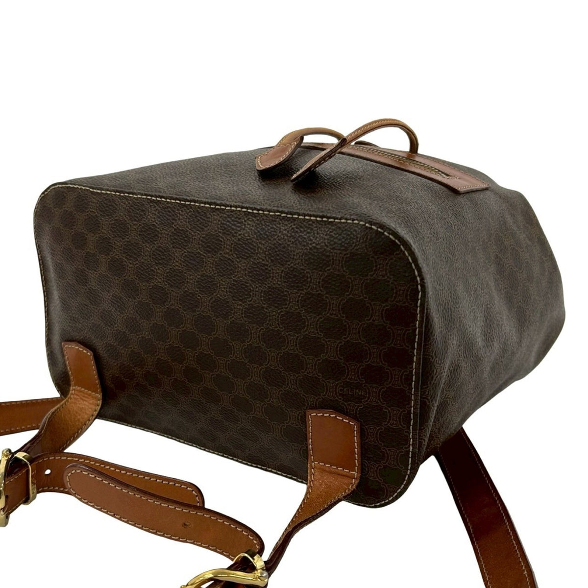 Celine Brown Pvc Leather Backpack (Pre-Owned)